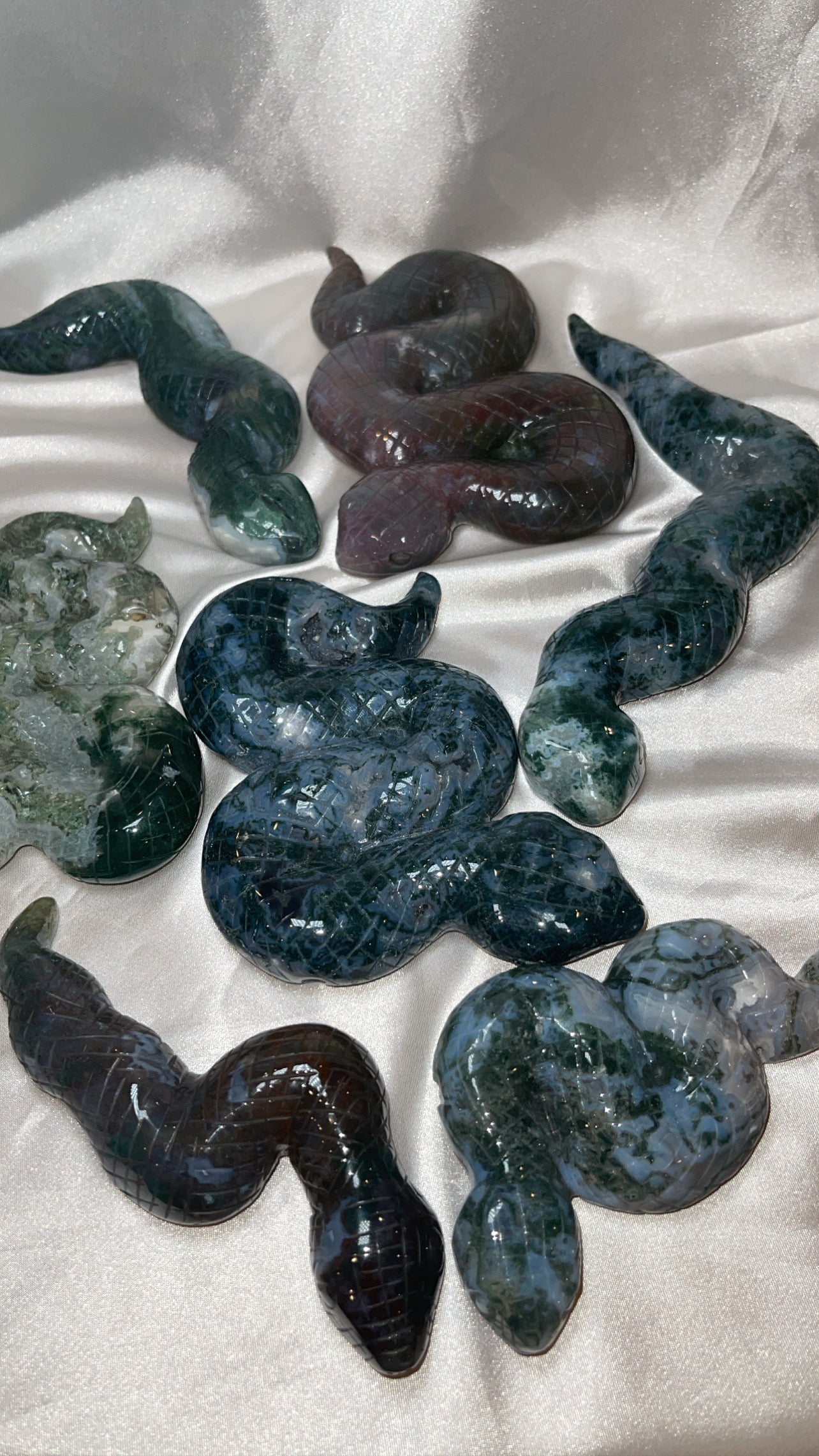Moss Agate Large Snake
