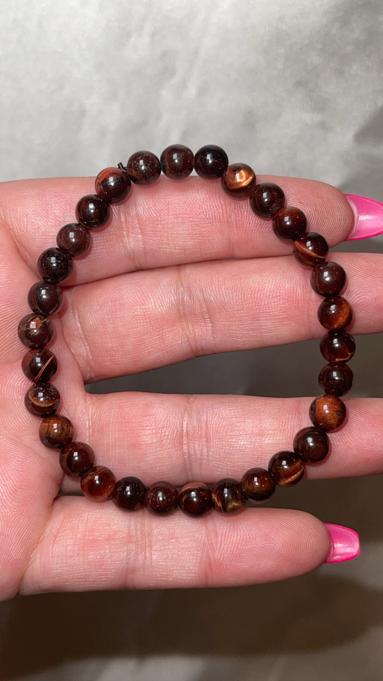 Red Tigers Eye 6mm Bracelet