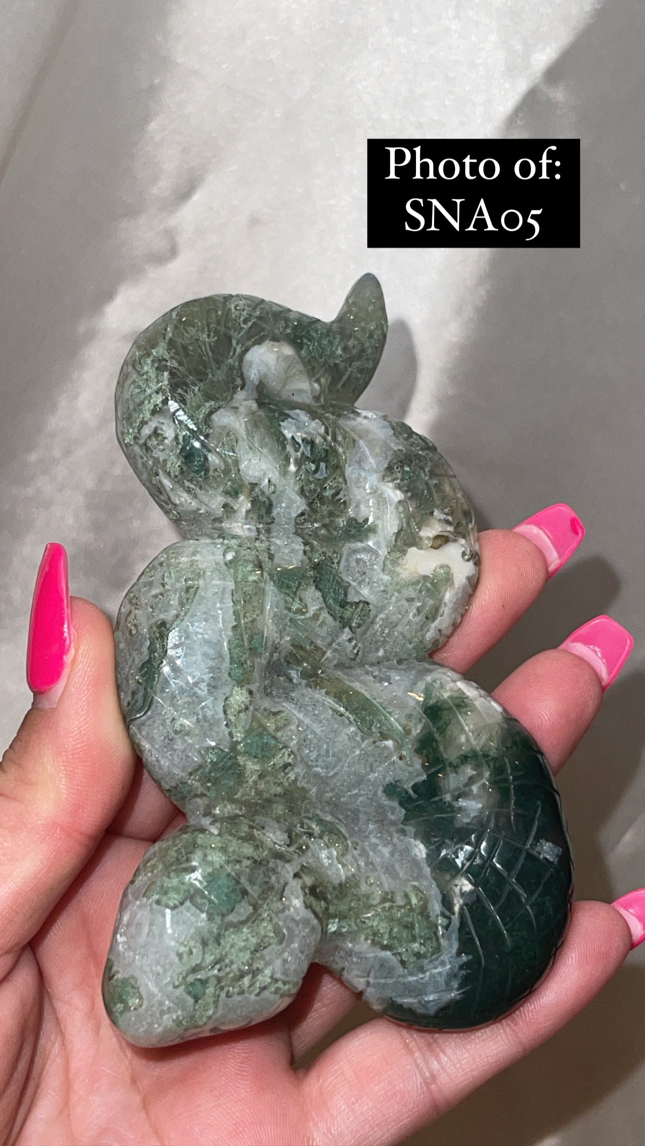 Moss Agate Large Snake