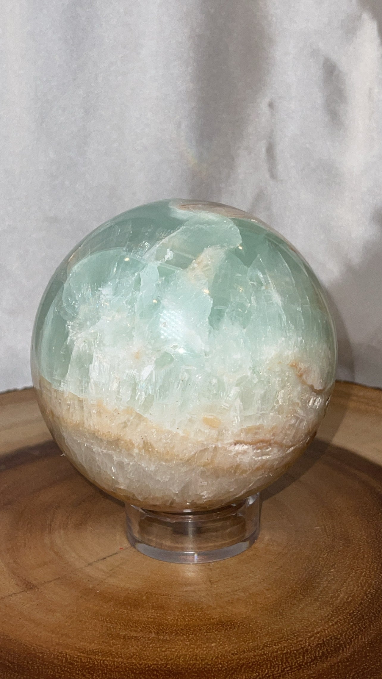 Blue Caribbean Calcite XL Sphere (97mm)