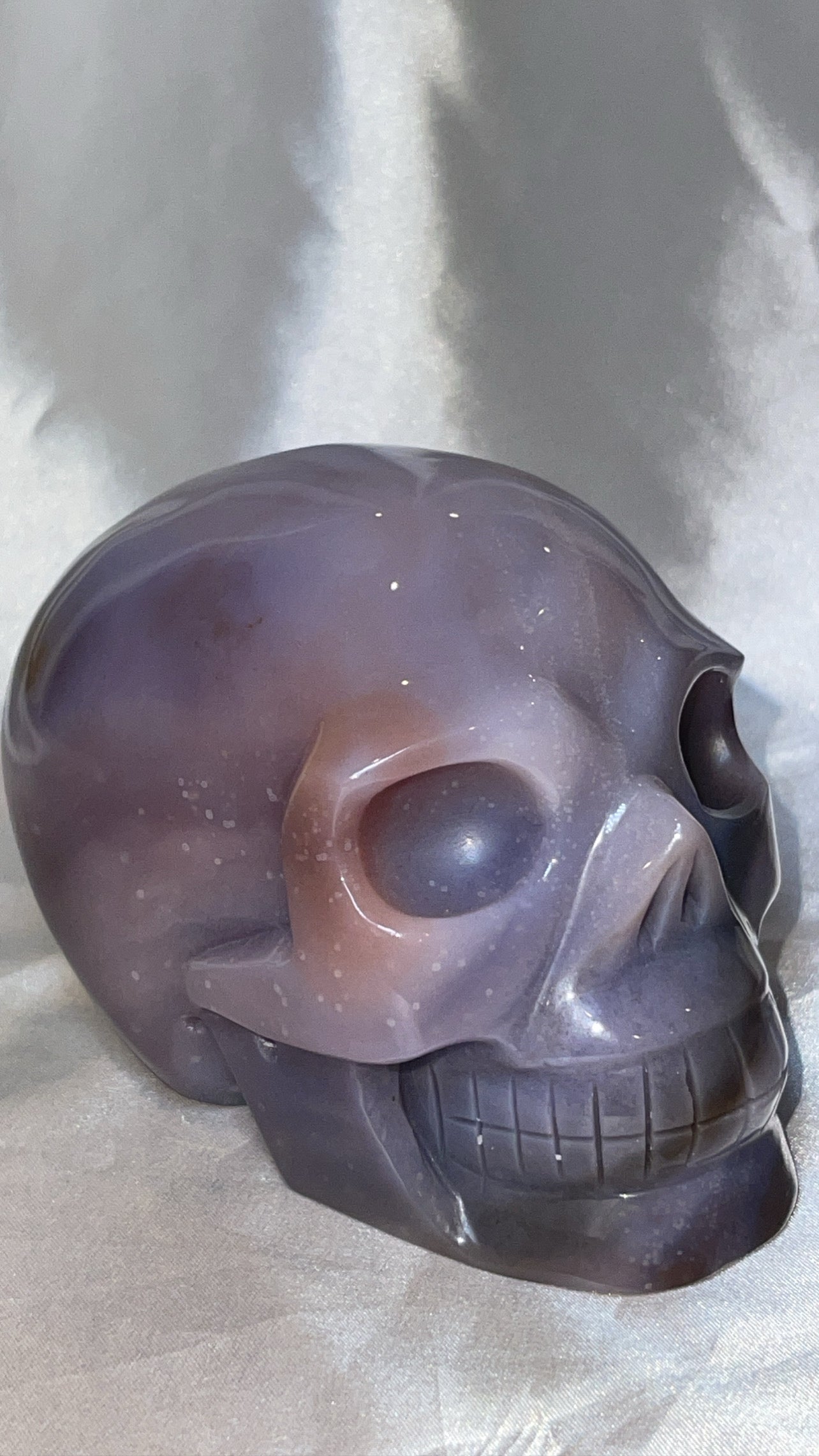 Purple Chalcedony AAA XL Skull
