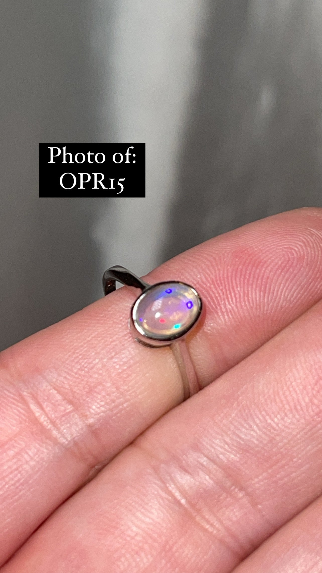 Ethiopian Welo Opal 925 Sterling Silver Adjustable Ring (Choose Your Own)