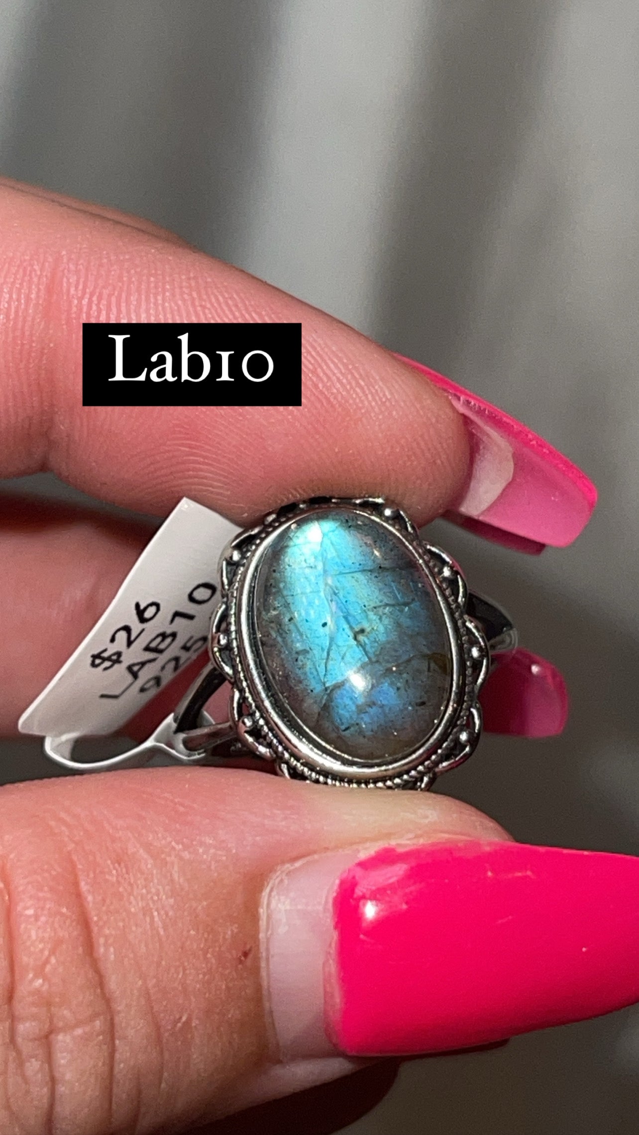 Labradorite 925 Sterling Silver Adjustable Ring (Choose Your Own)