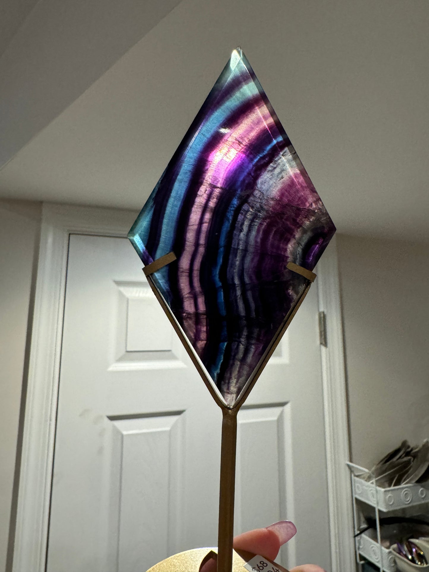 Fluorite Diamond on Stand AAA