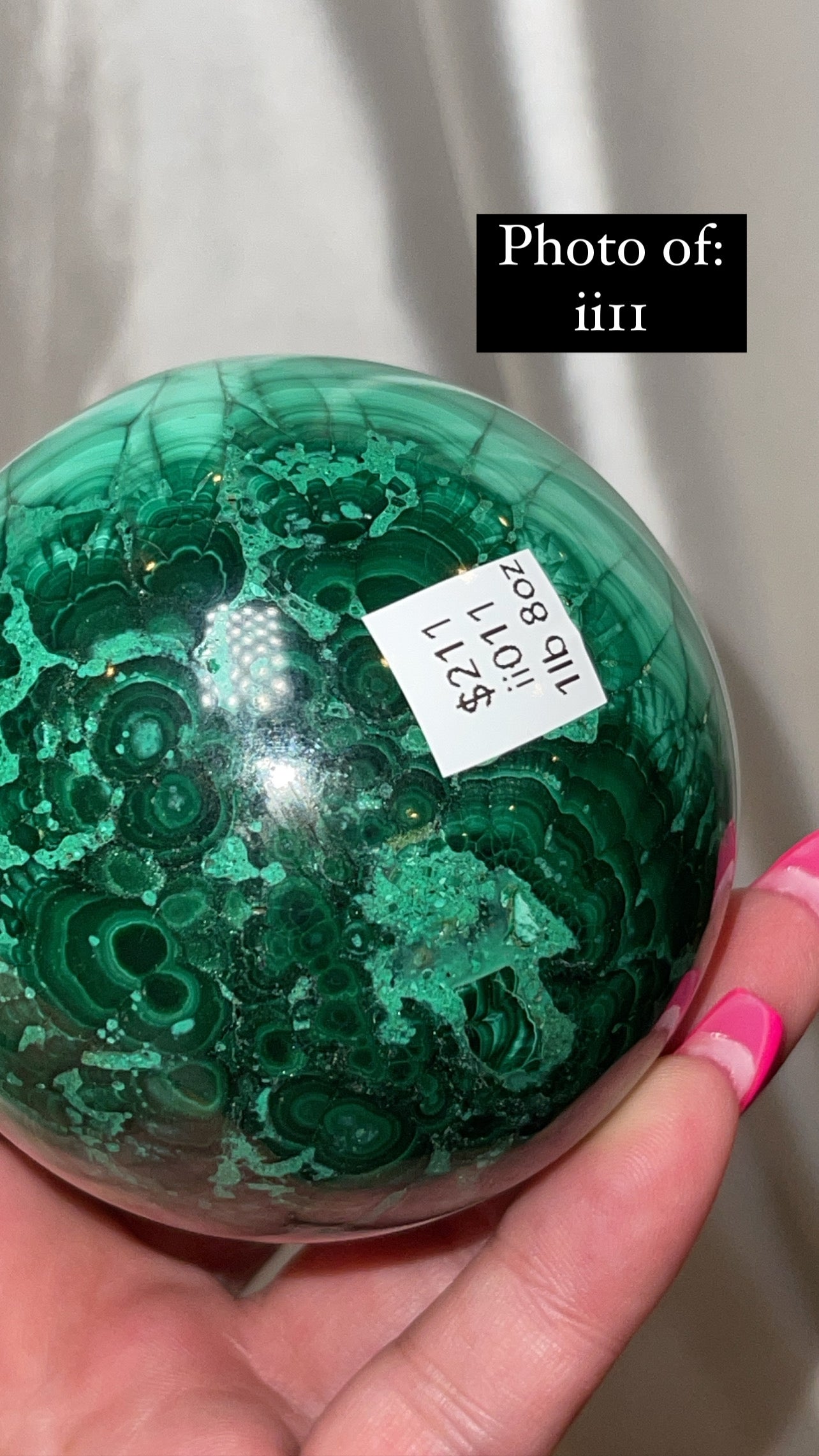 Malachite AA Large/XL Sphere