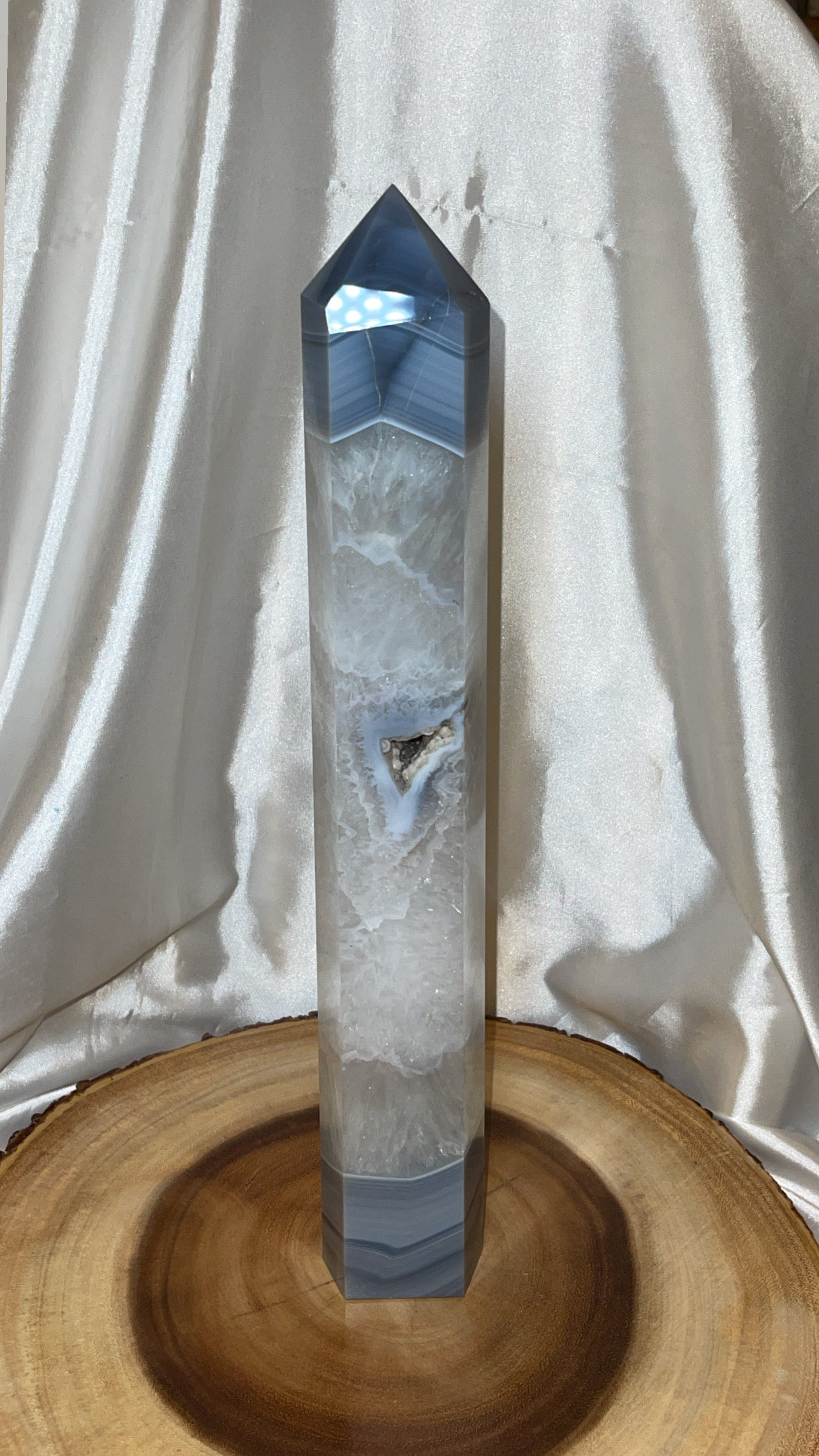 Blue Banded Agate XXL Tower
