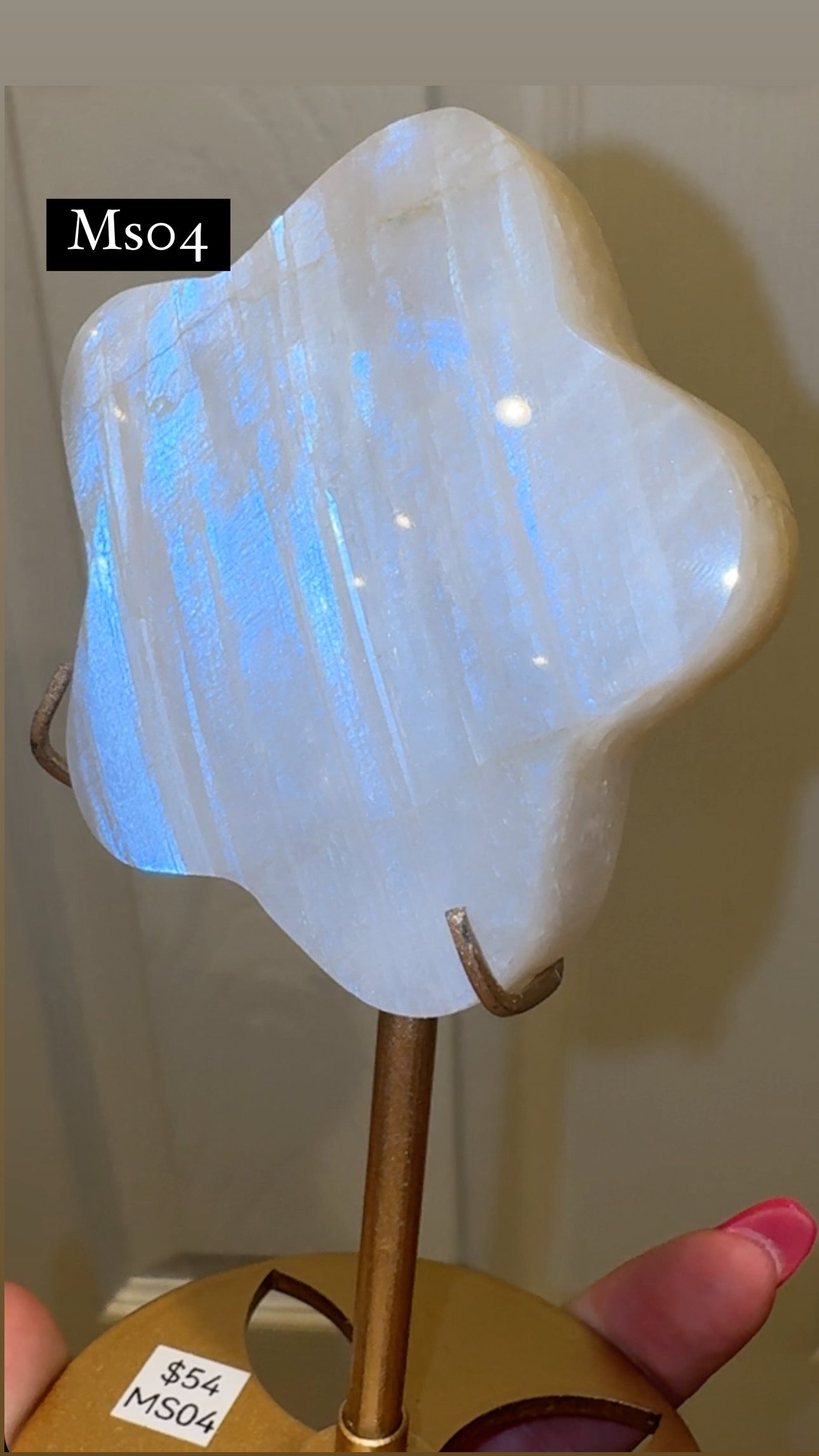 Moonstone Star on Stand AAA