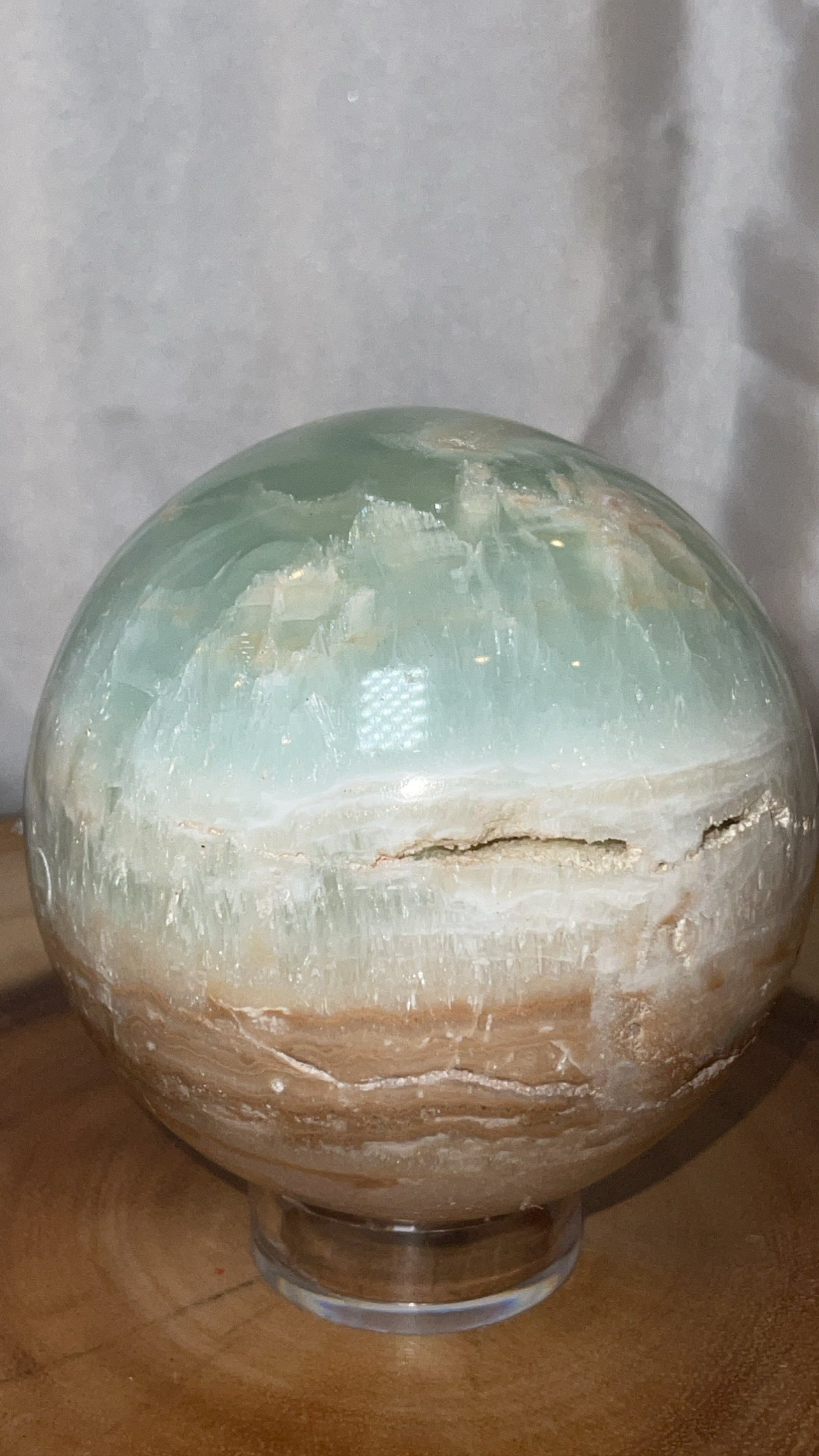 Blue Caribbean Calcite XL Sphere (98mm)