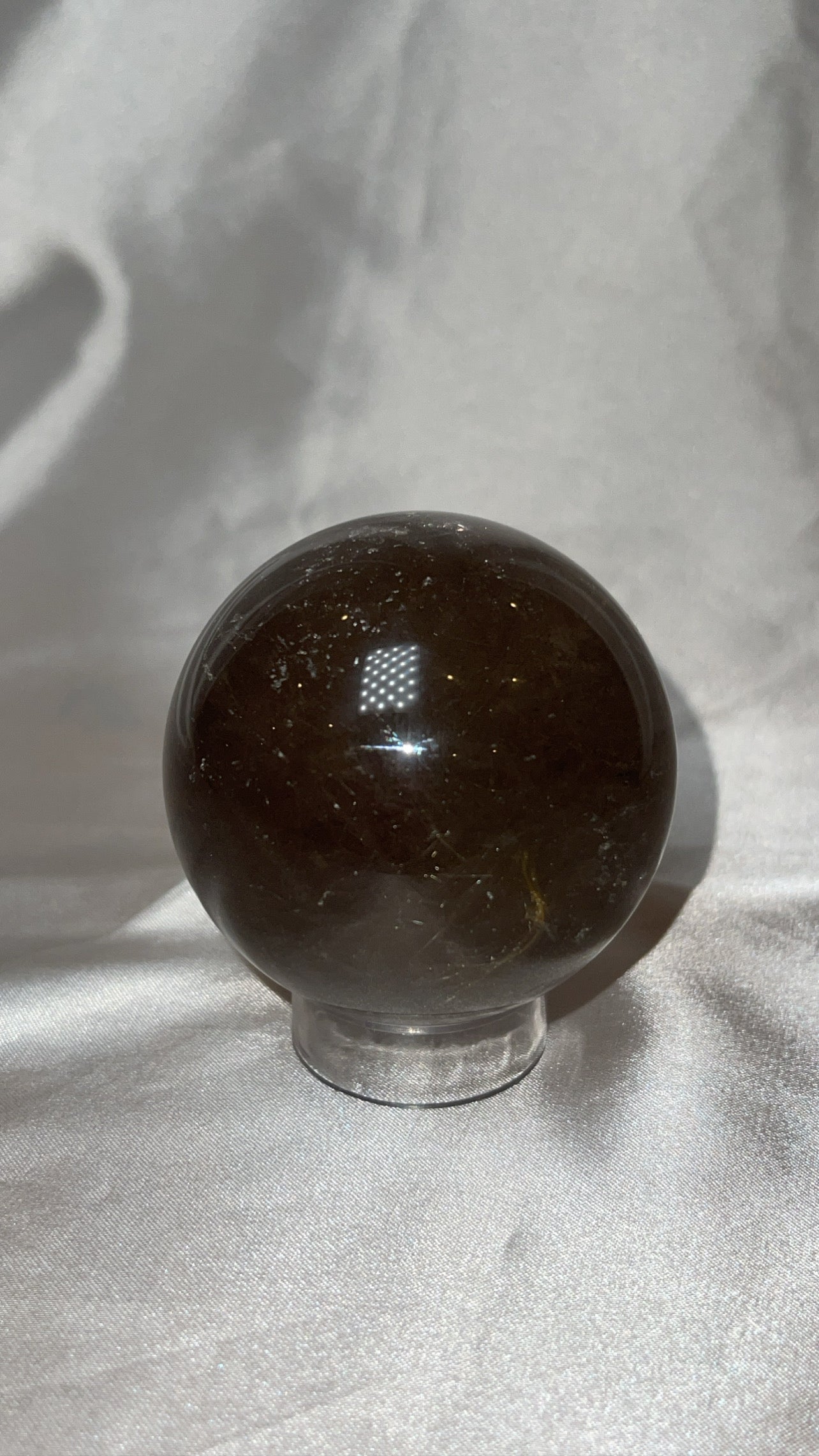Smoky Gold Rutile Quartz Sphere (60mm)