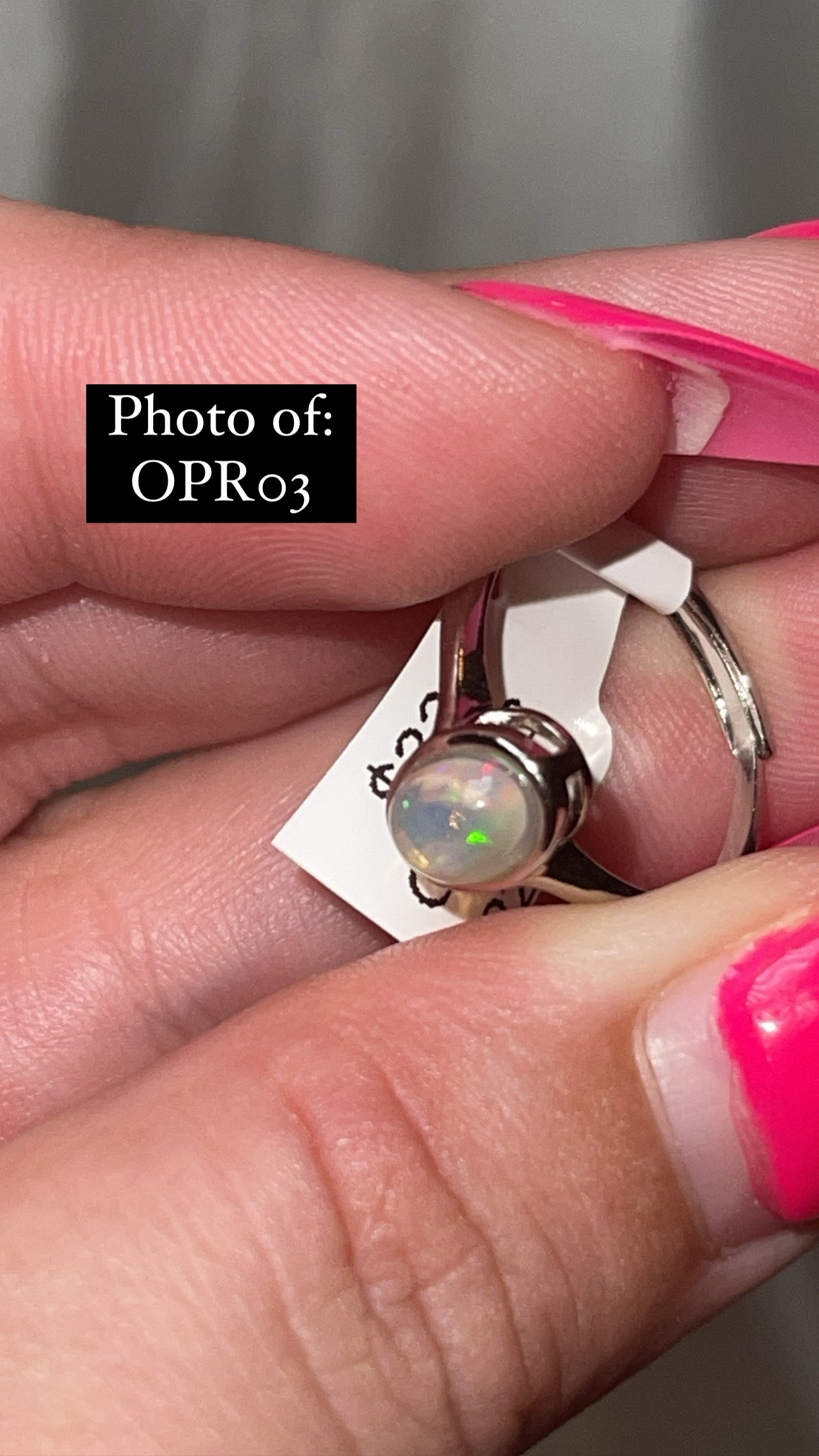 Ethiopian Welo Opal 925 Sterling Silver Adjustable Ring (Choose Your Own)