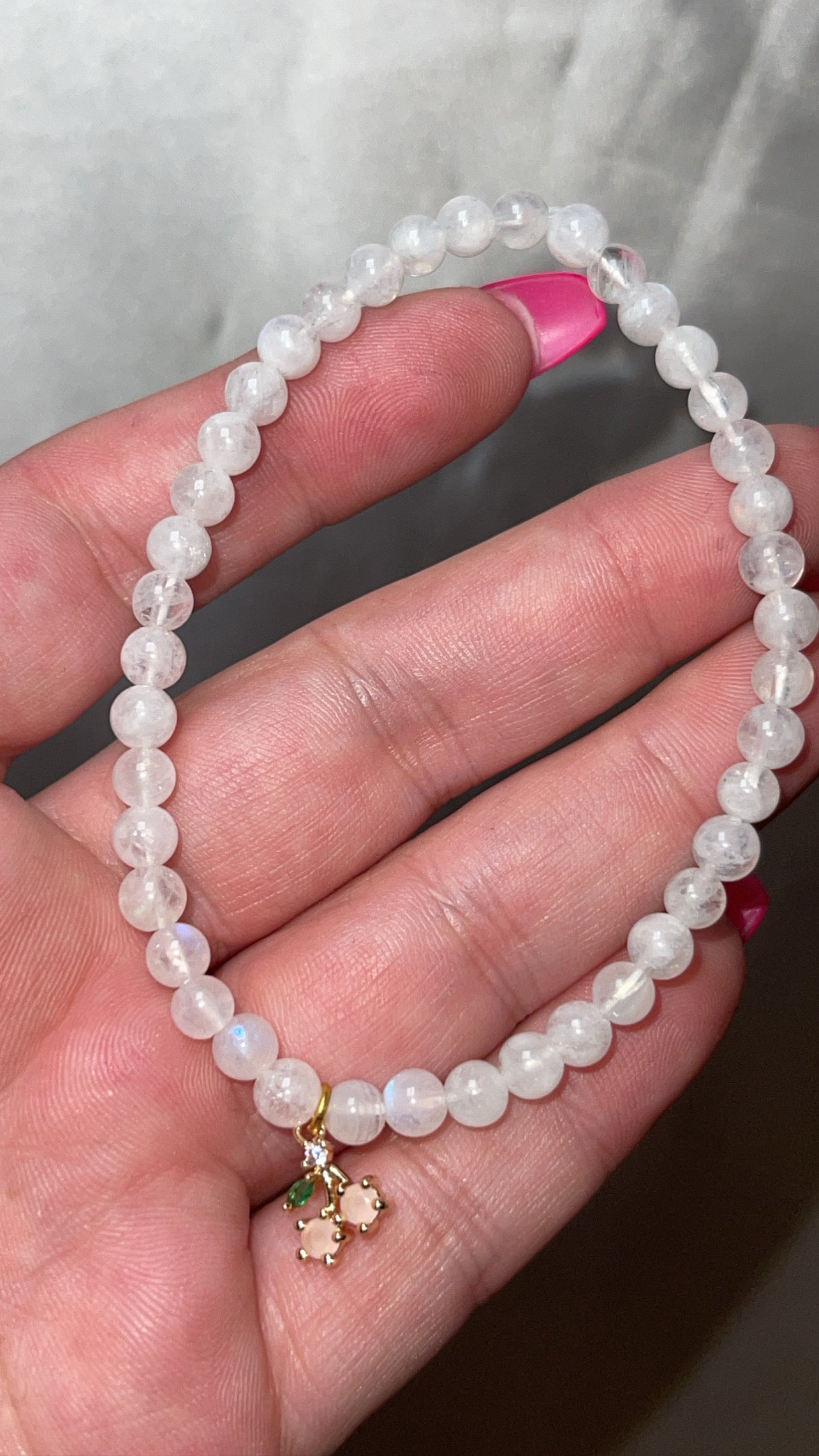 Rainbow Moonstone 4mm Bracelet