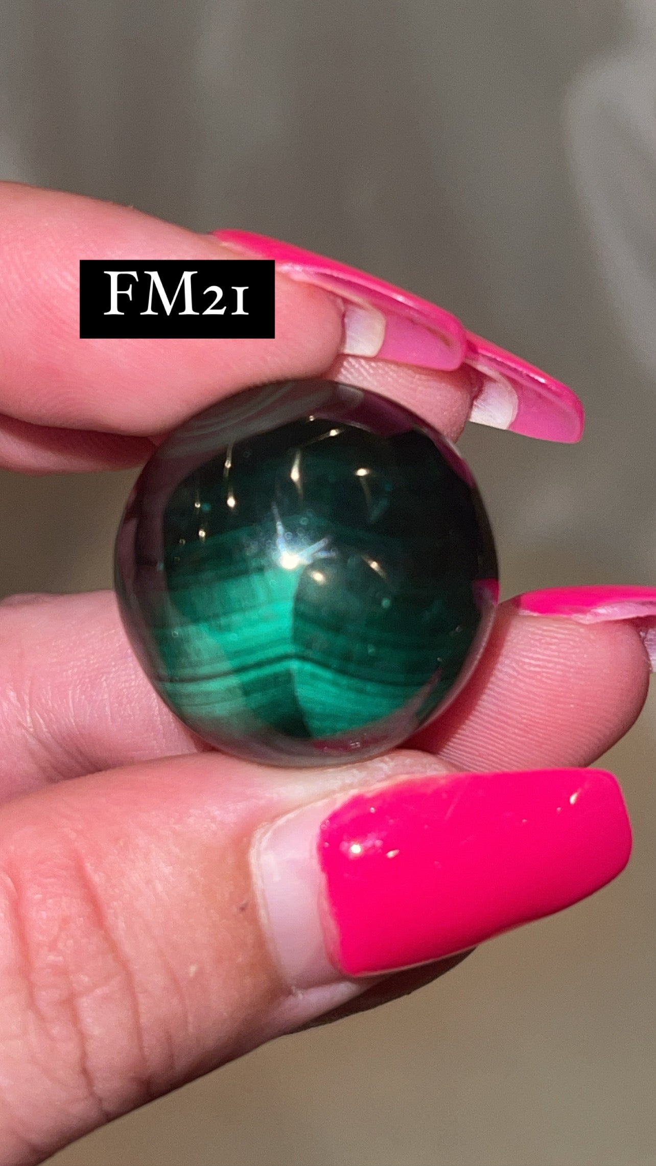 Velvet Fibrous Malachite AAA Sphere