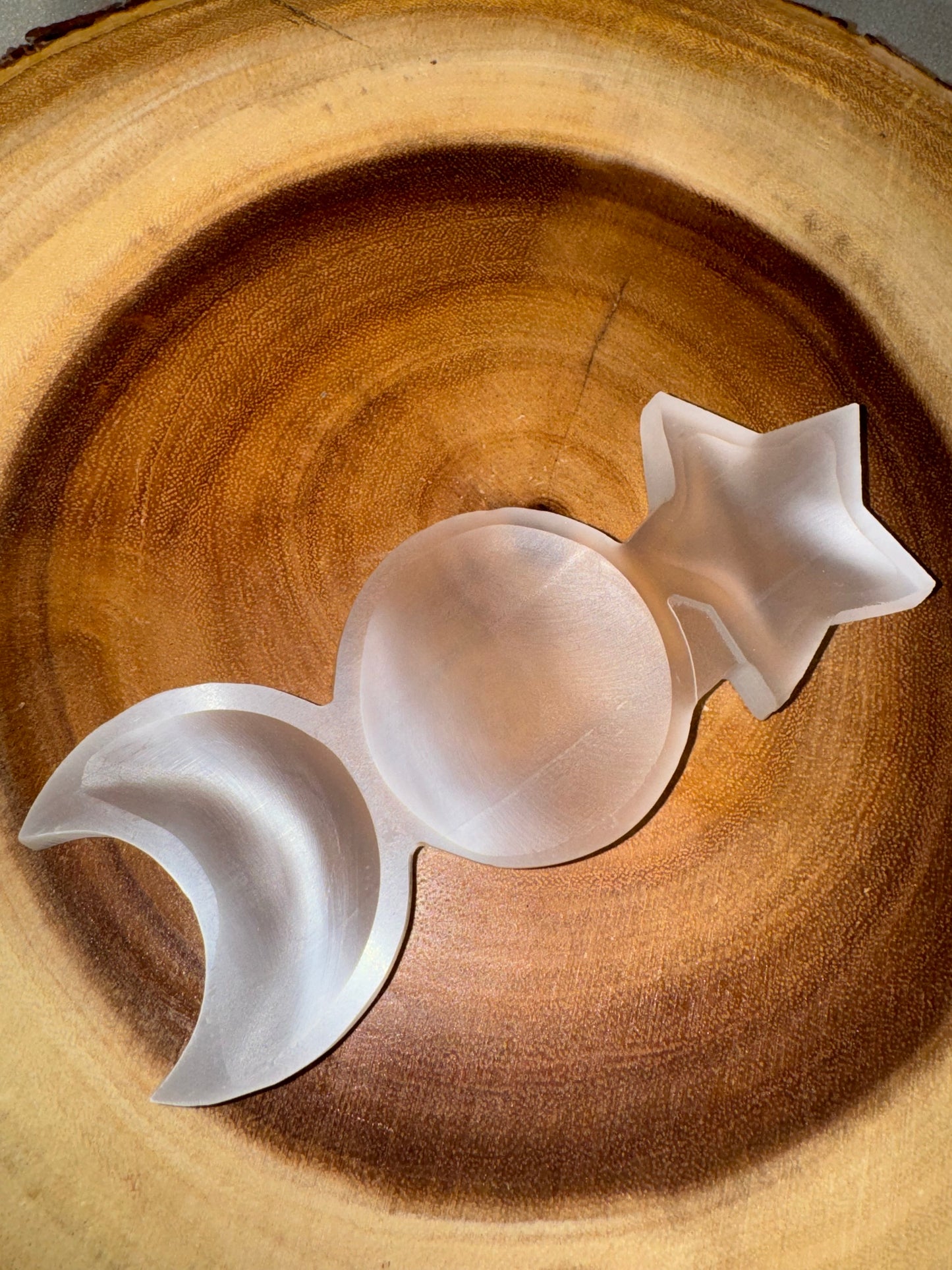 Selenite Triple Moon Bowl
