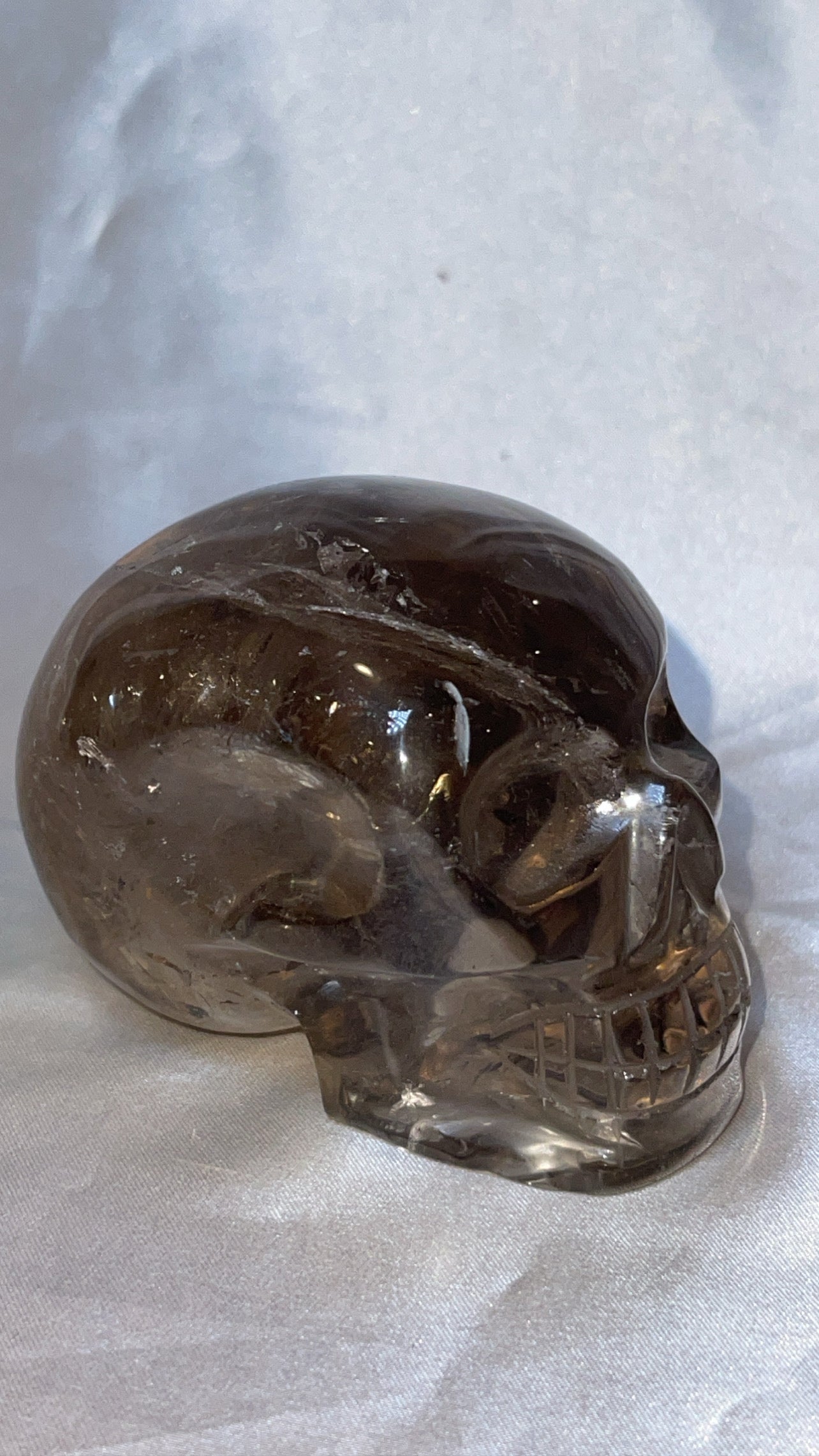 Smoky Quartz AAA Master Carved Large Skull