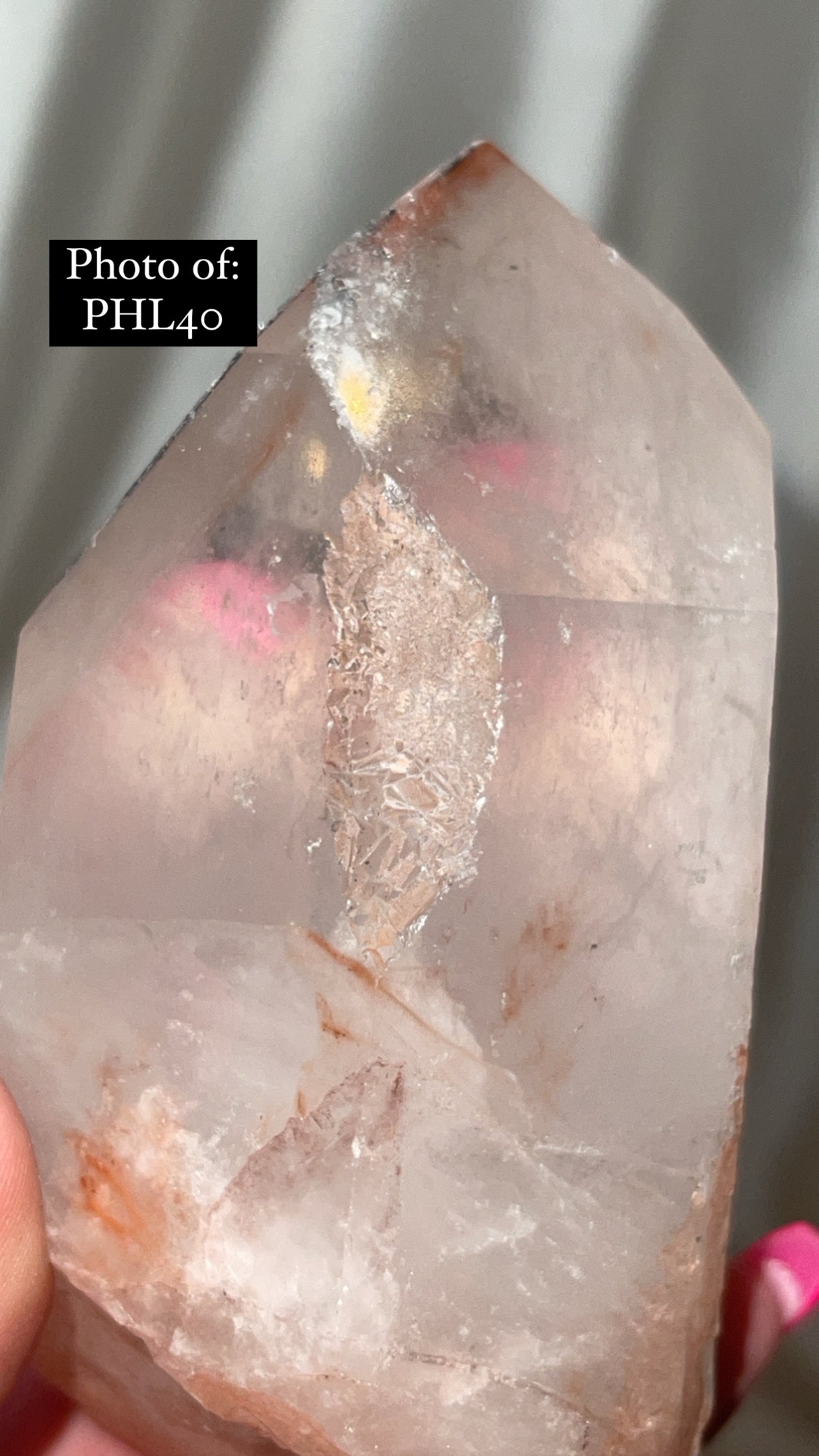 HIGH VIBRATION Hematite Lithium Semi Polished Point Large (one left!!!)