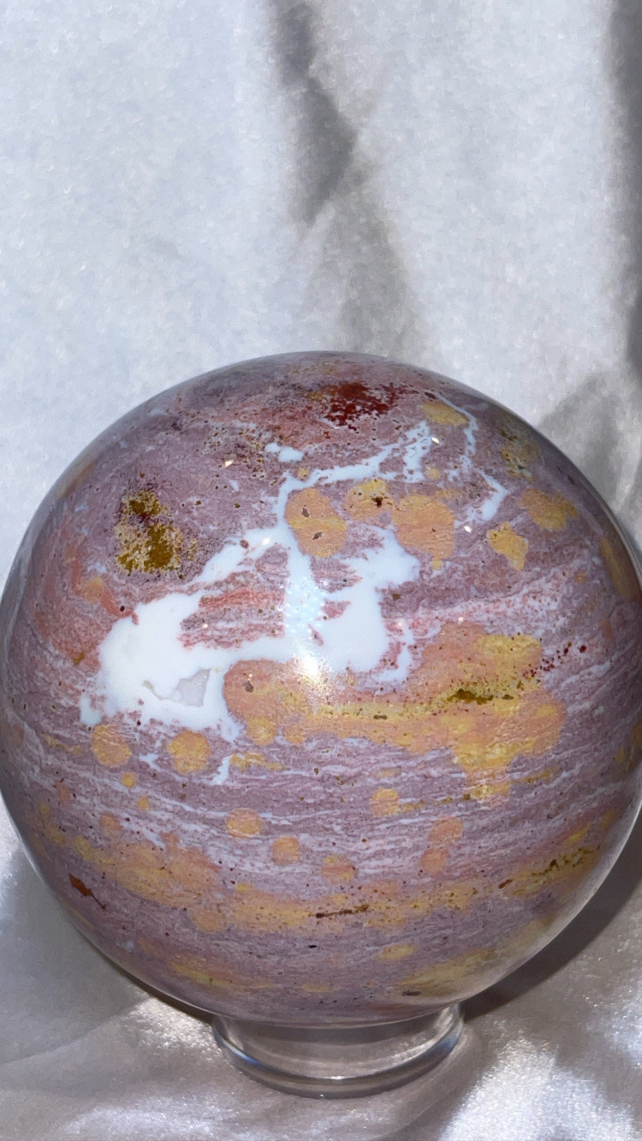Pink Ocean Jasper AAA XXL Sphere (104mm)