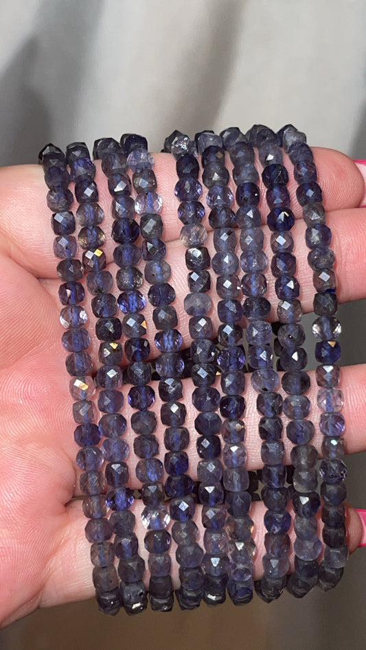 Iolite AAA Faceted Bracelet 4mm