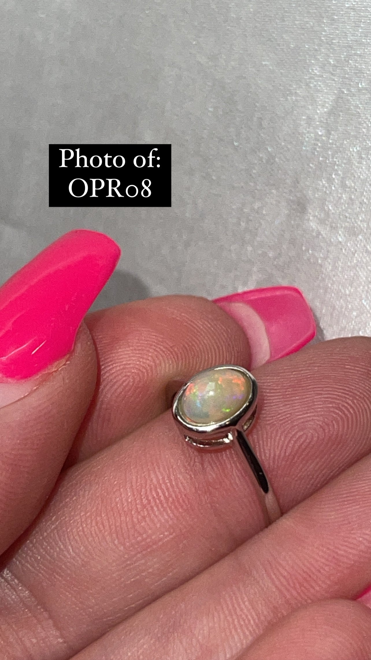 Ethiopian Welo Opal 925 Sterling Silver Adjustable Ring (Choose Your Own)