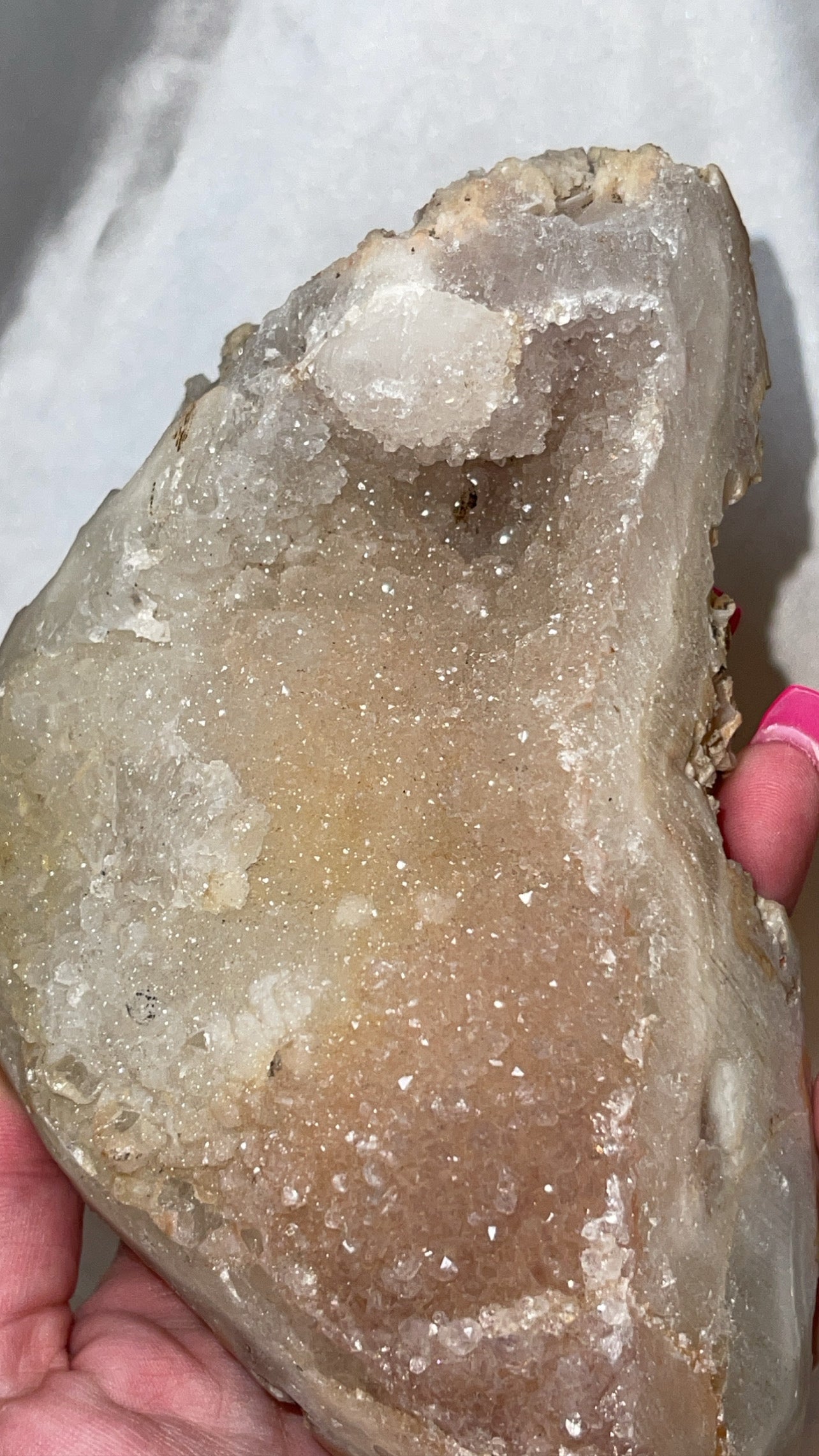 Druzy Pink Amethyst Large Cut Base