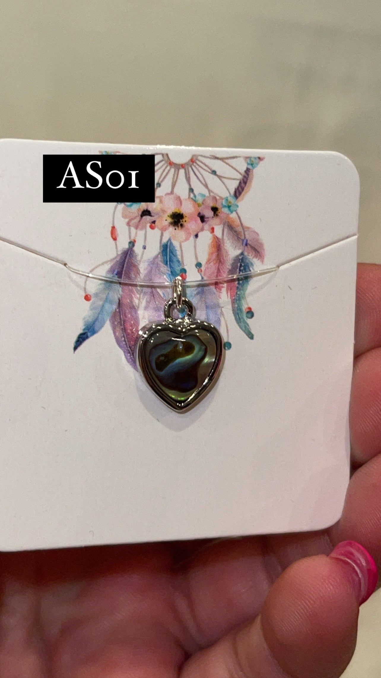 Abalone Shell Heart Charm (Choose Your Own)