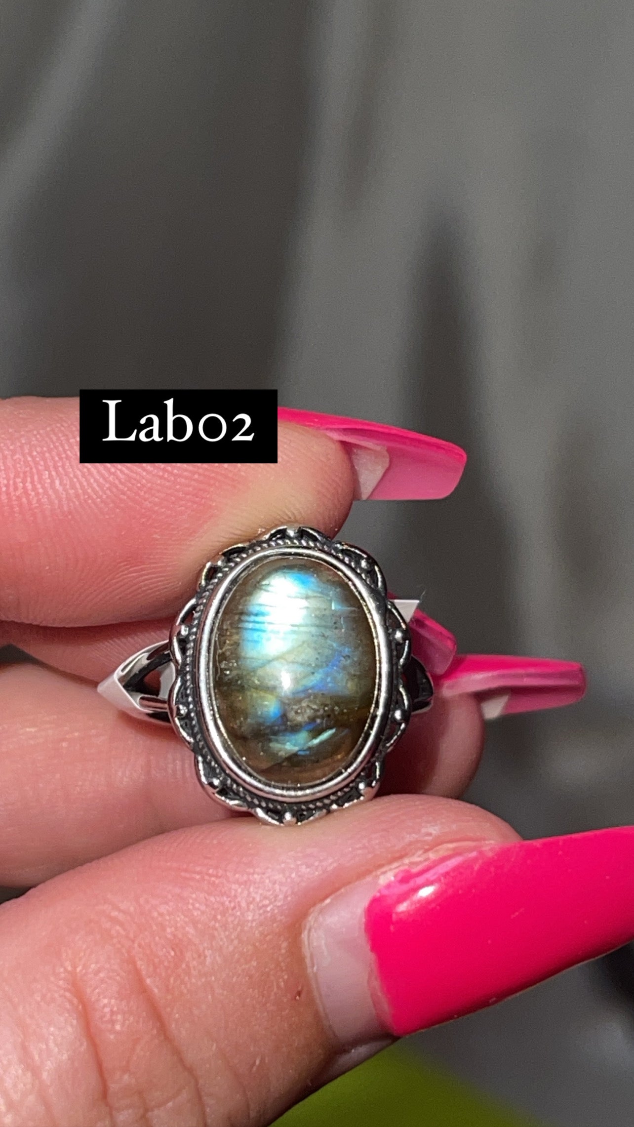 Labradorite 925 Sterling Silver Adjustable Ring (Choose Your Own)