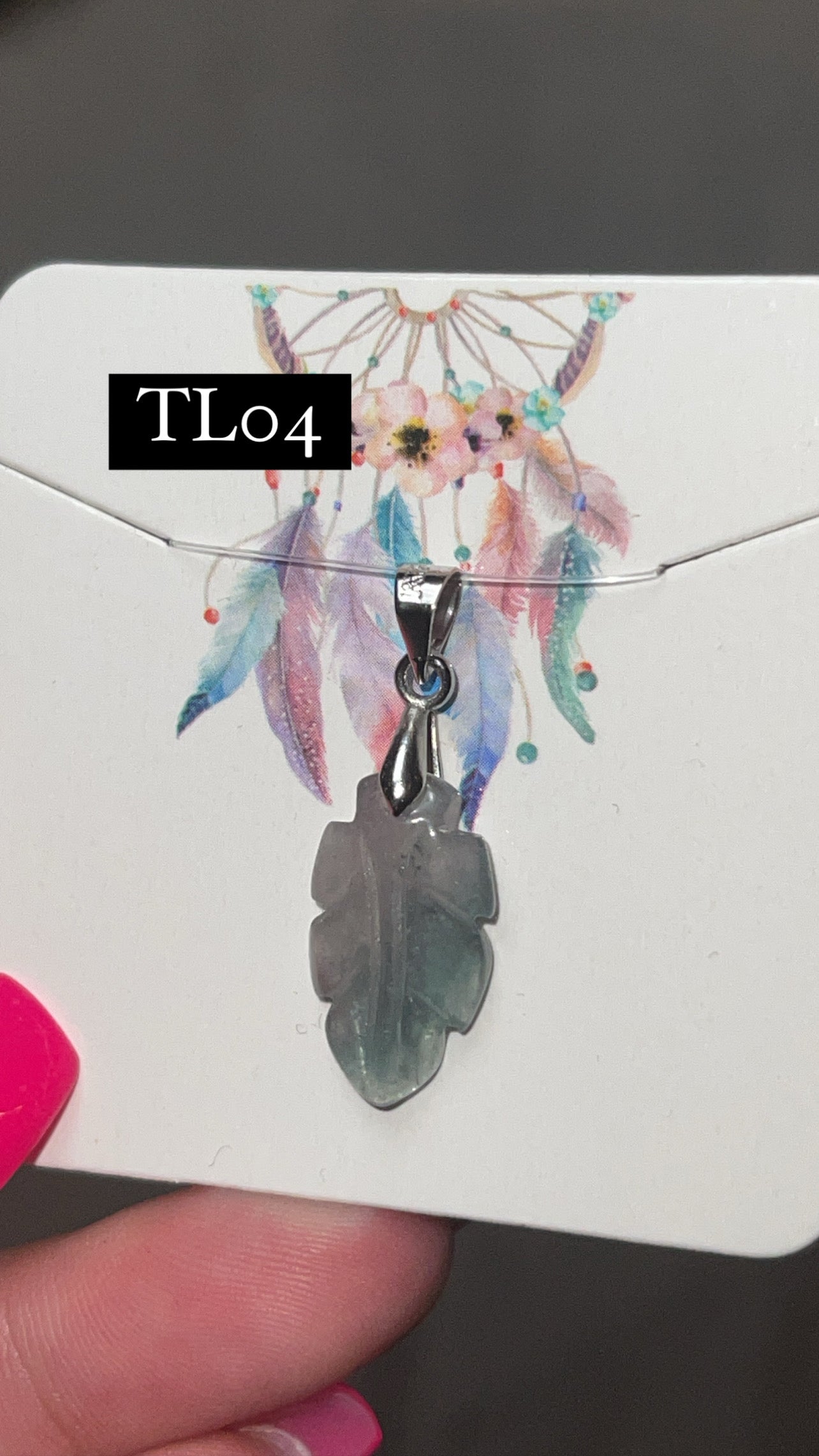 Tourmaline Leaf Pendant (Choose Your Own)