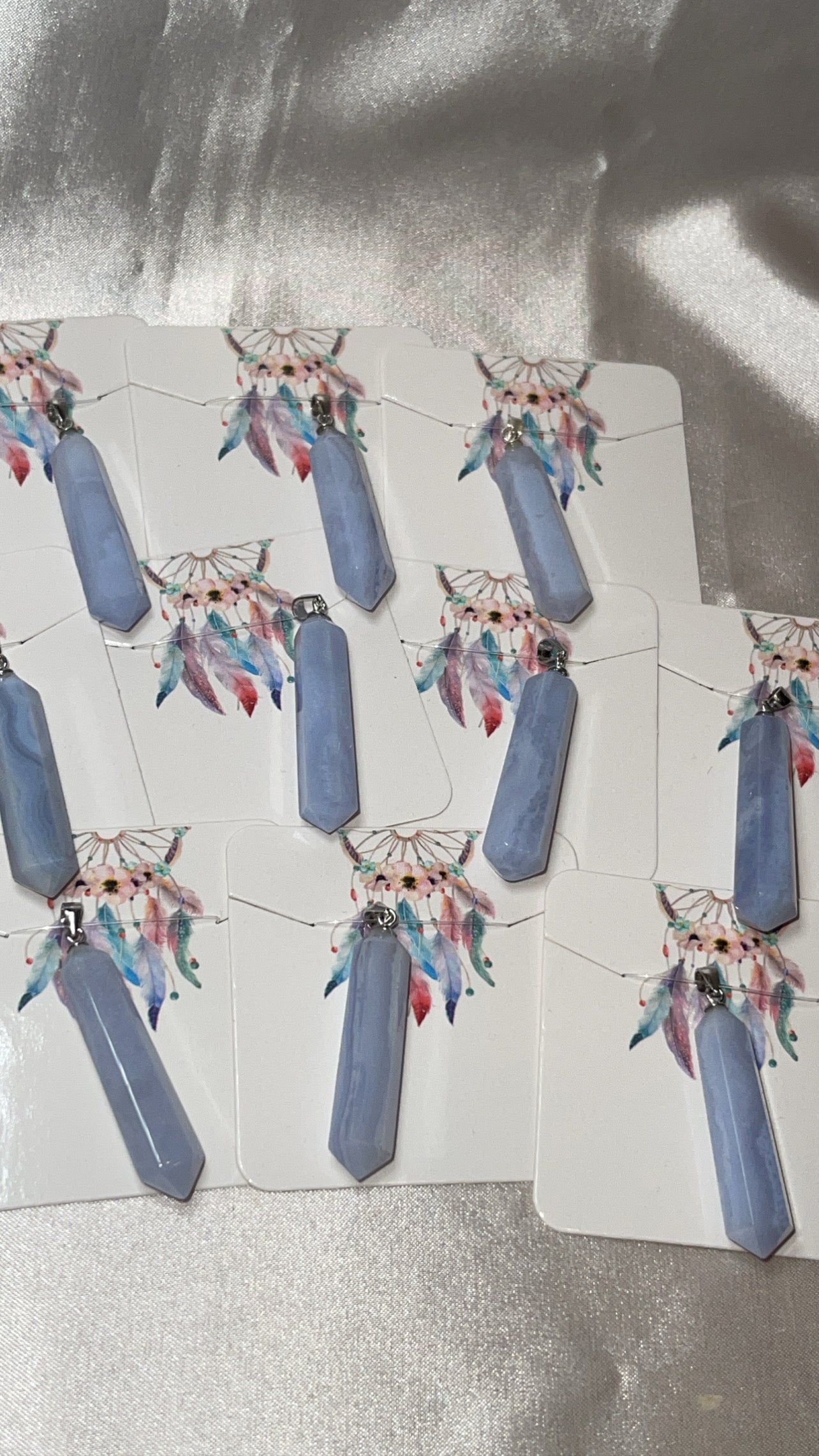 Blue Lace Agate 925 Sterling Silver Pendant (Choose Your Own)