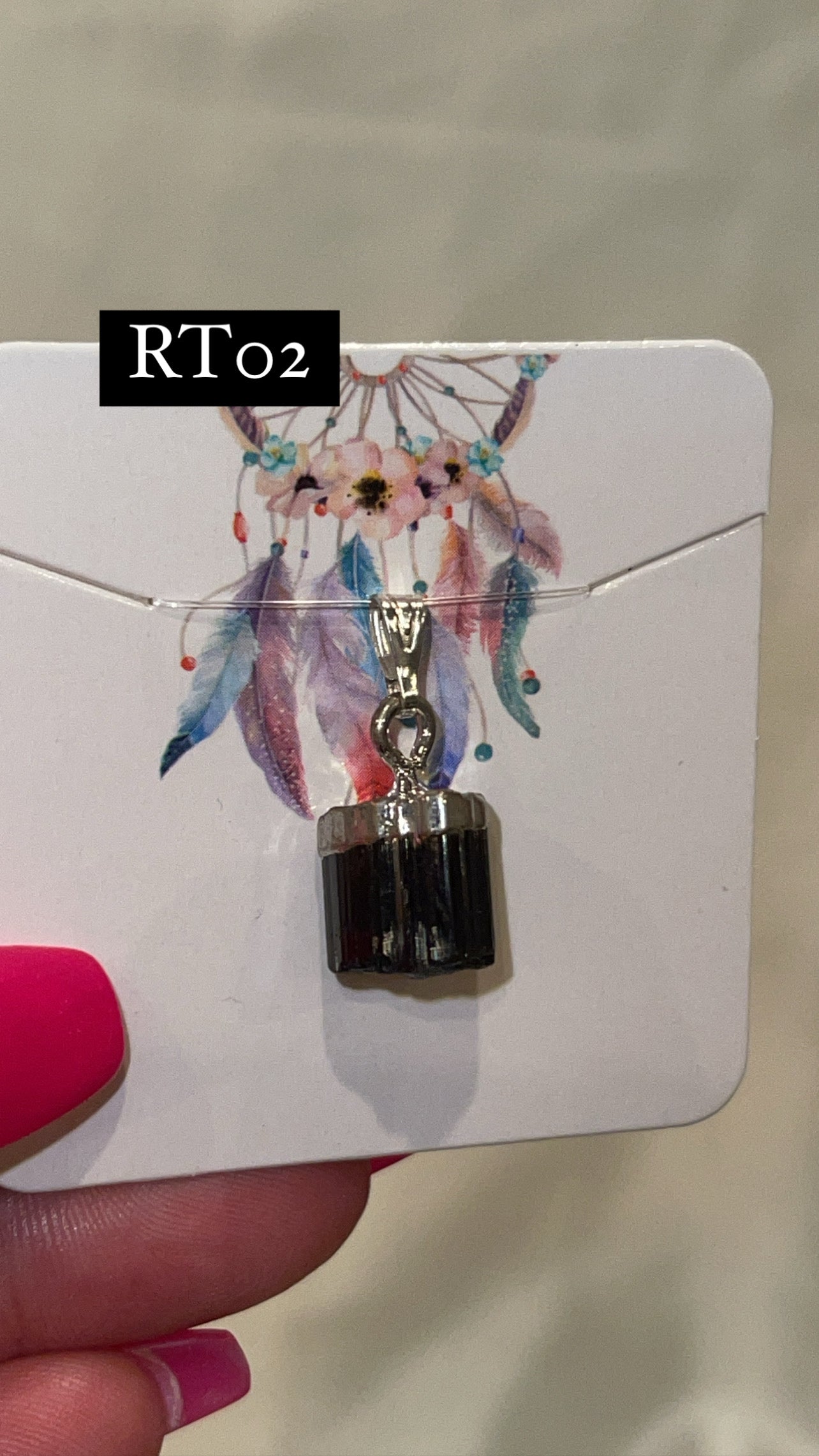 Black Tourmaline Raw Pendant (Choose Your Own)