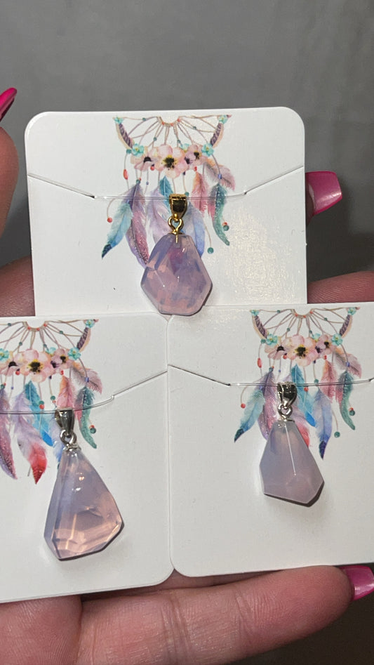 Lavender Moon Quartz 925 Sterling Silver Pendant (Choose Your Own)