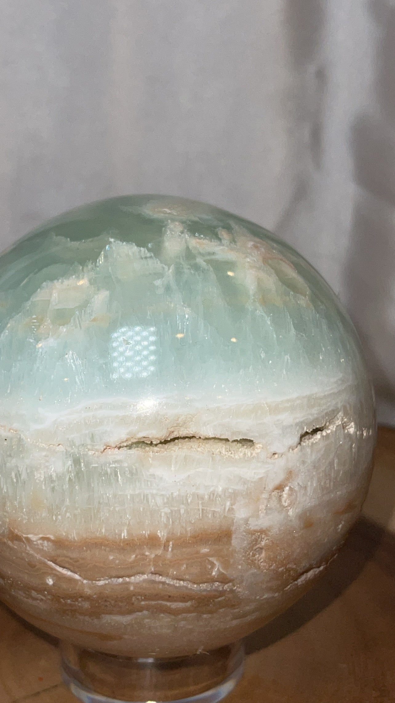 Blue Caribbean Calcite XL Sphere (98mm)