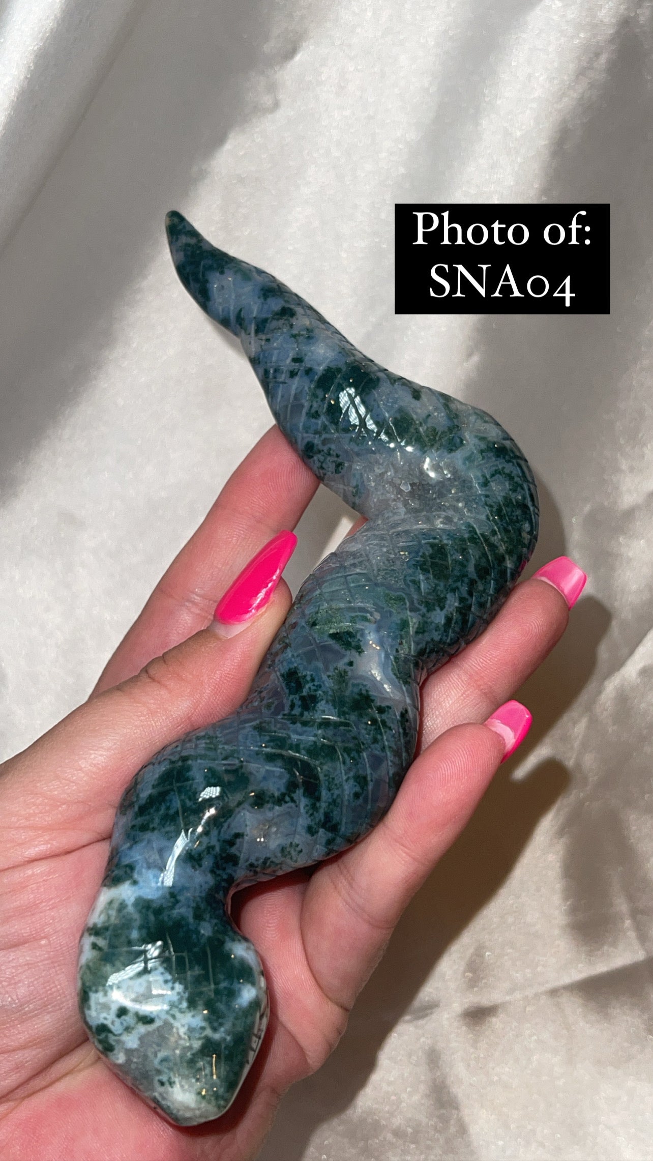 Moss Agate Large Snake