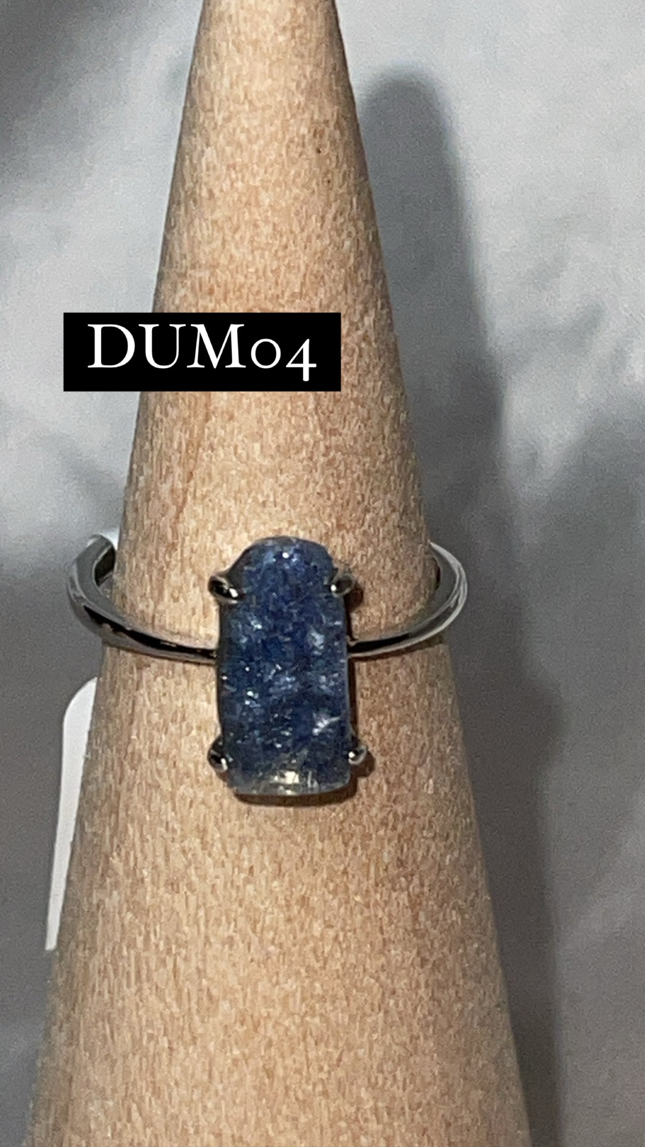 Dumortierite Quartz Rare 925 Sterling Silver Adjustable Ring (Choose Your Own)