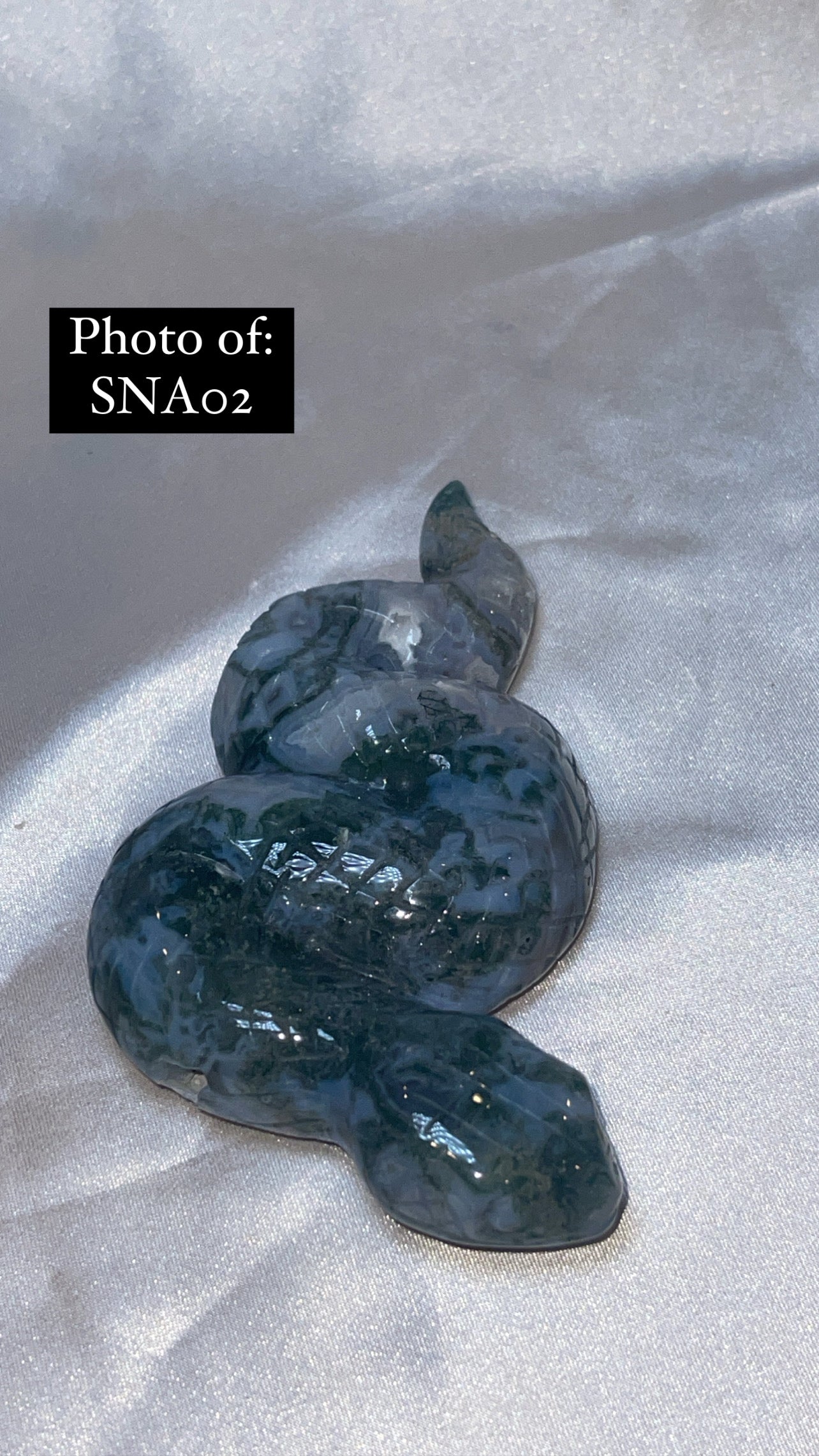 Moss Agate Large Snake
