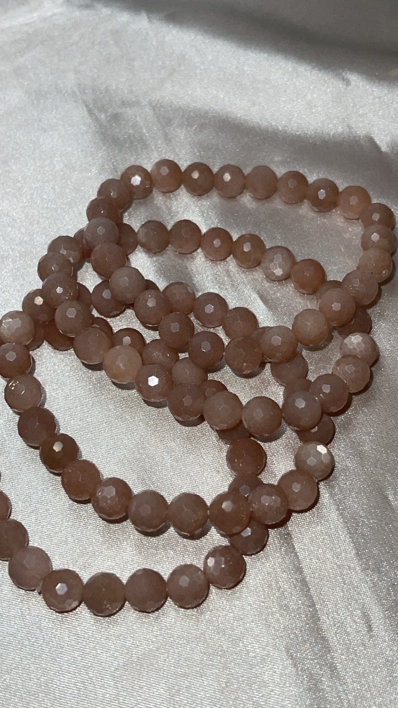 Peach Moonstone Faceted 8mm Bracelet