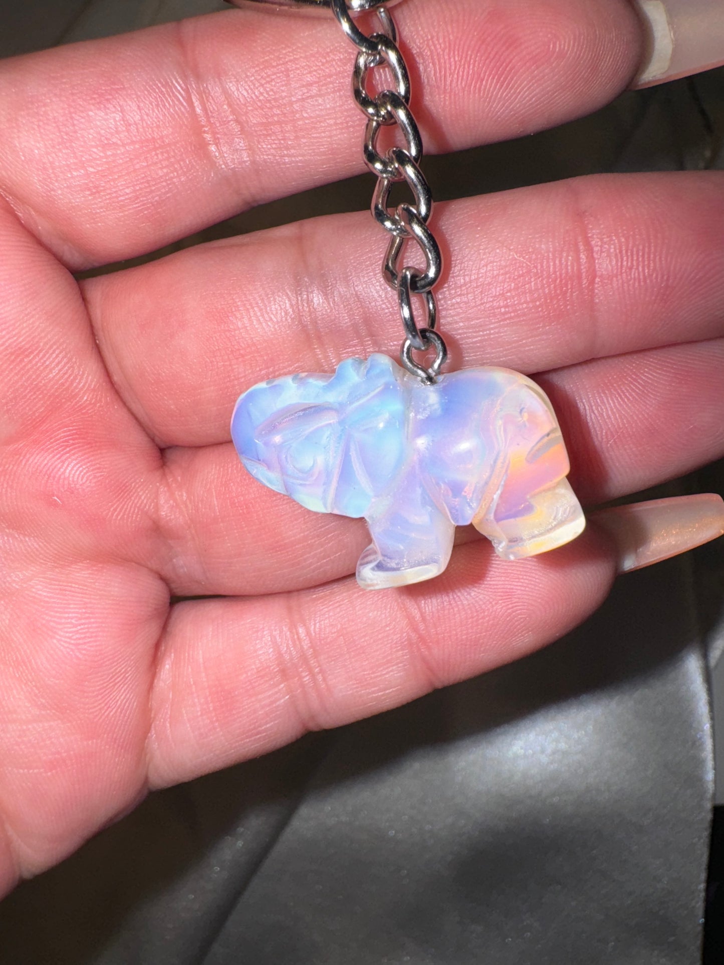 Crystal Elephant Keychains