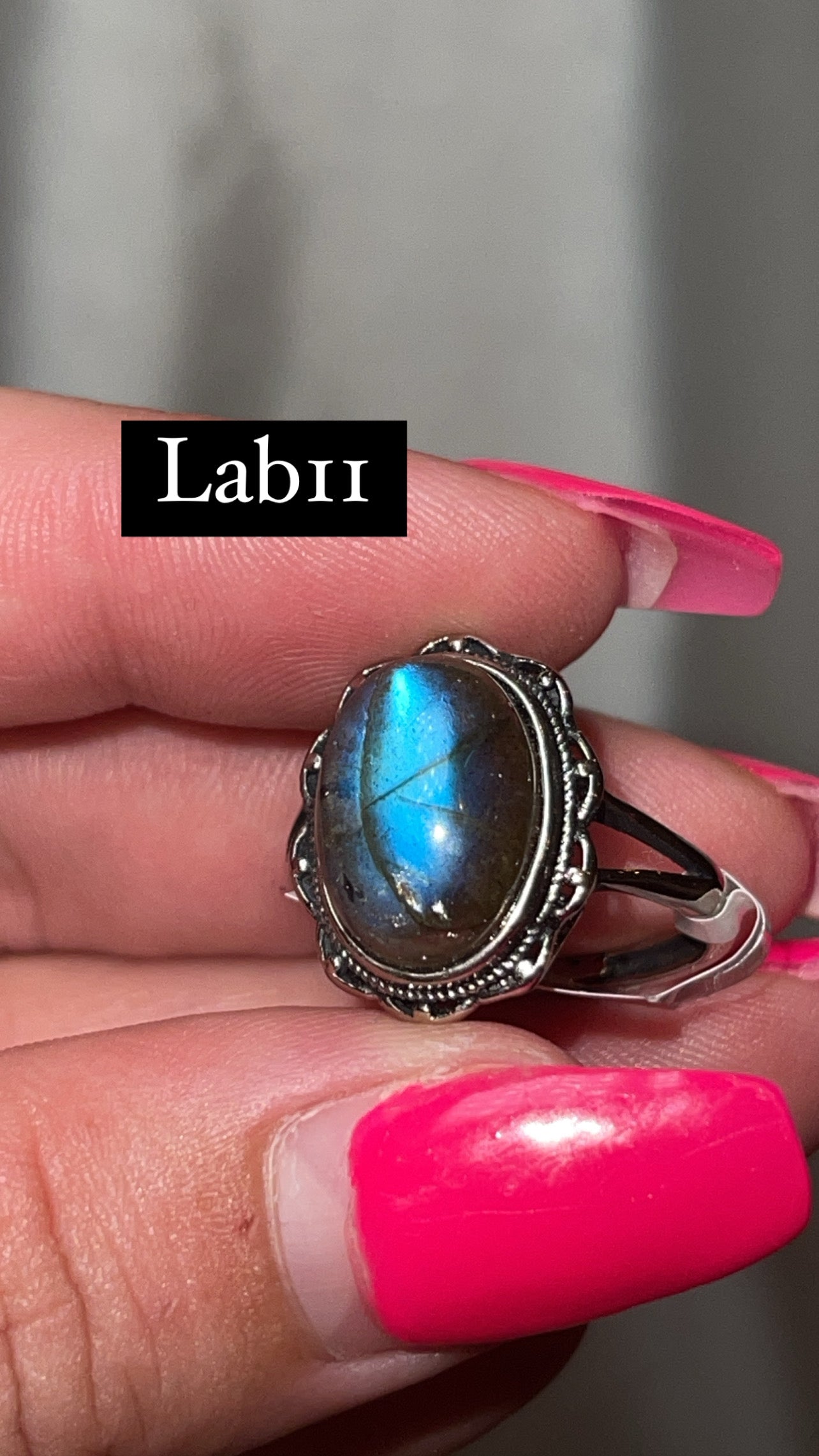 Labradorite 925 Sterling Silver Adjustable Ring (Choose Your Own)