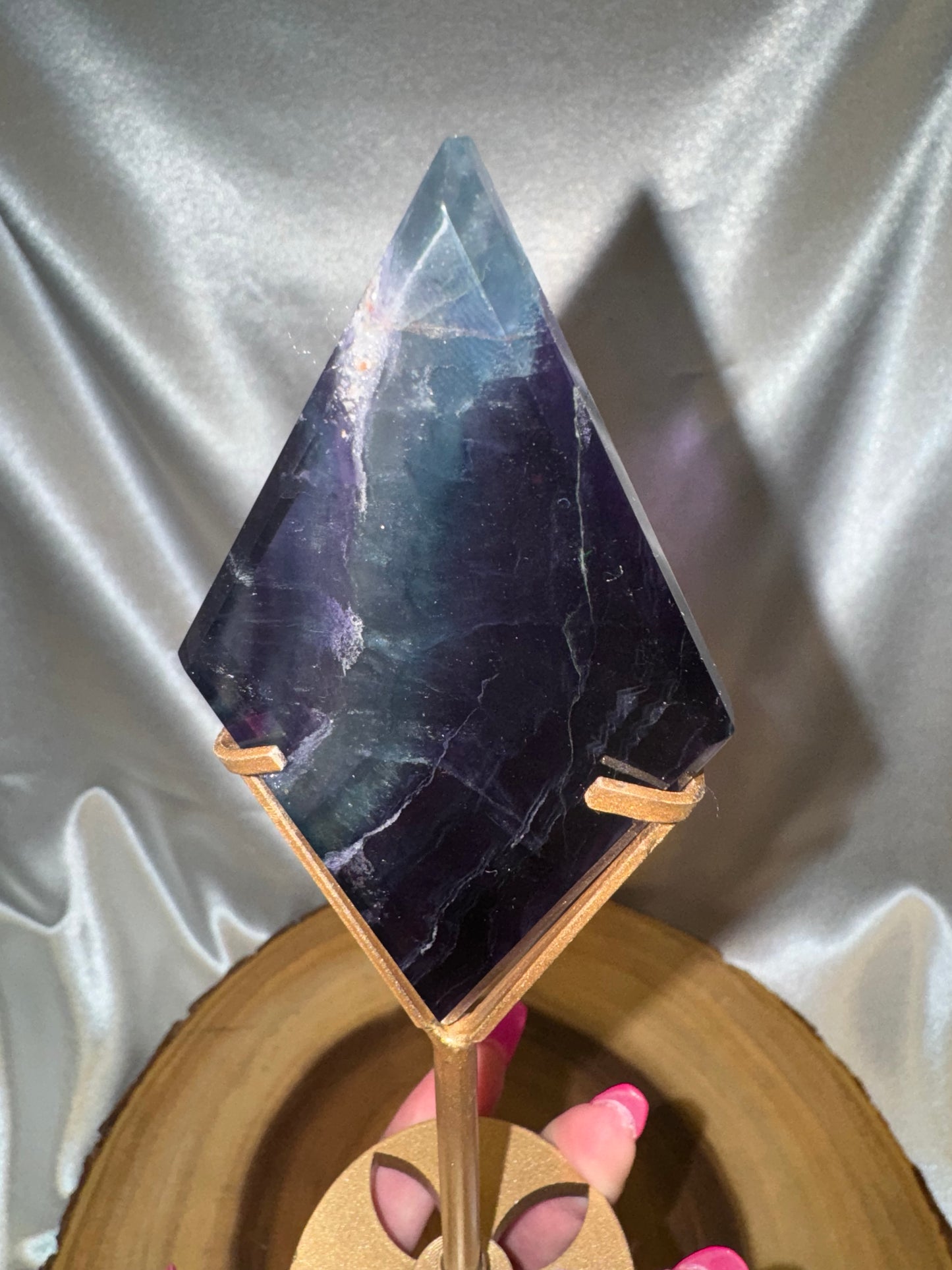 Fluorite Diamond on Stand AAA
