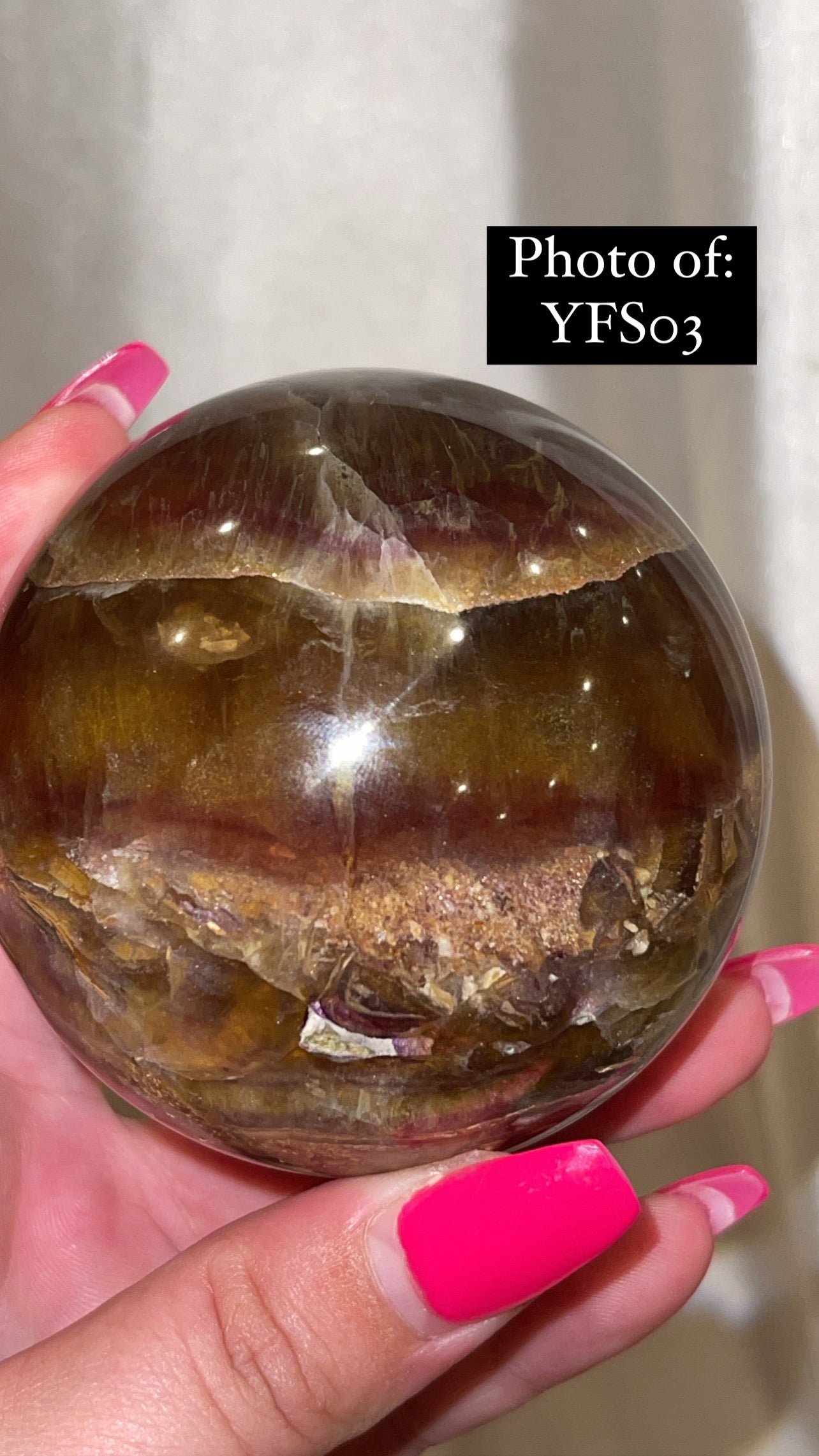 Bumblebee Fluorite Large Sphere