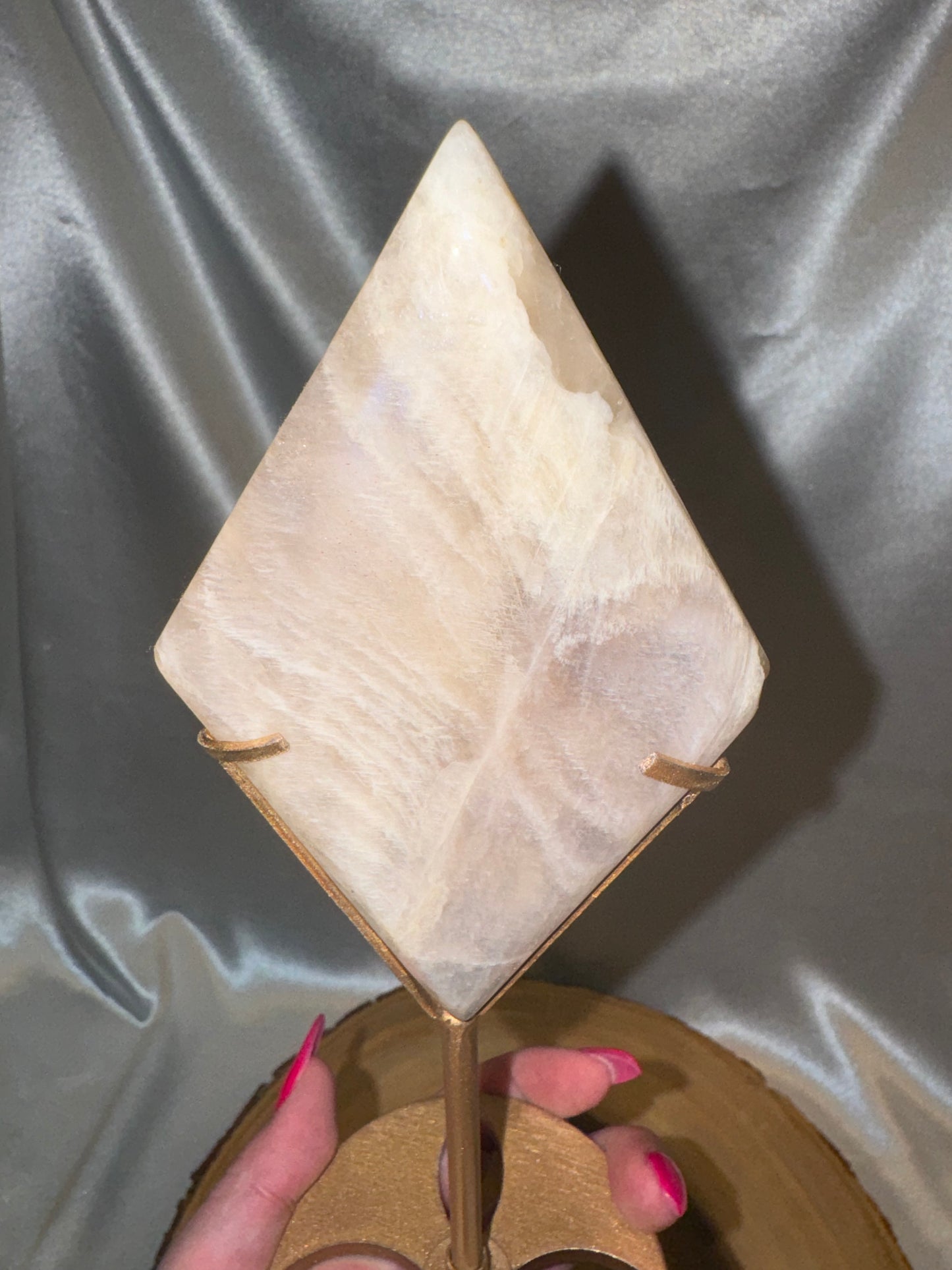 Moonstone Diamond on Stand AAA