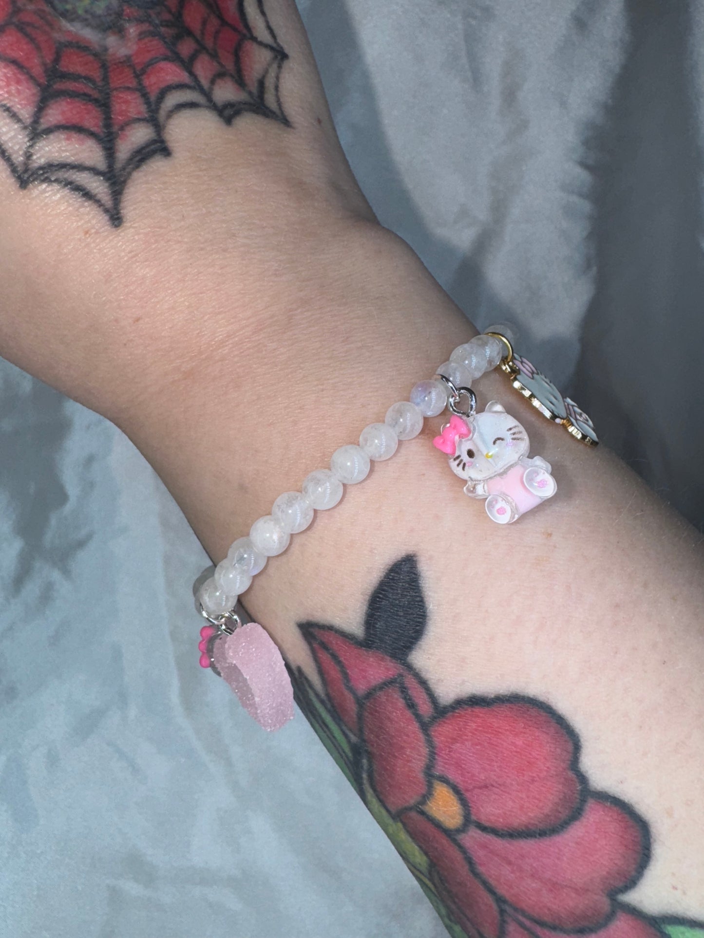 Hello Kitty Rainbow Moonstone 4mm Bracelet