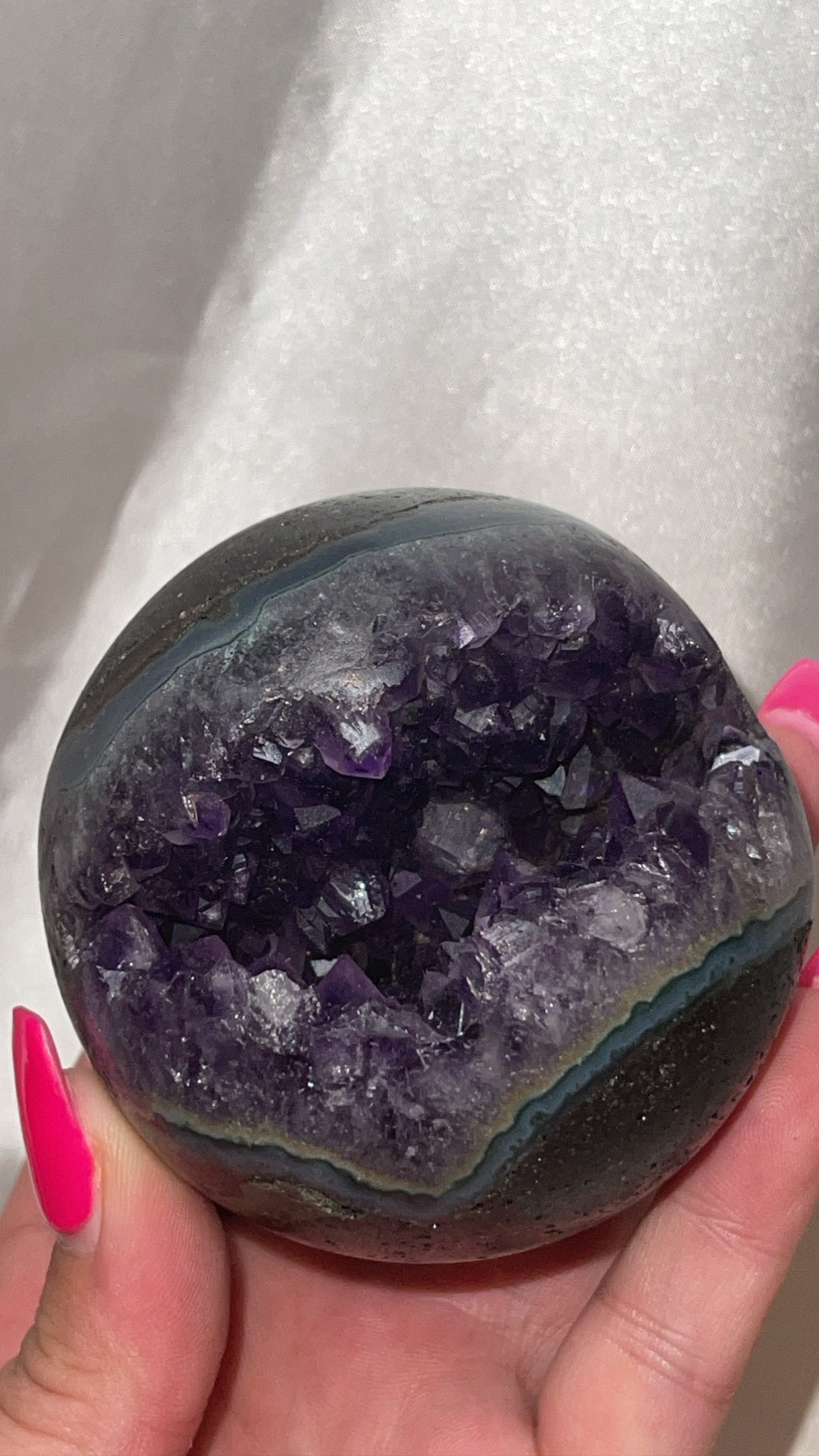 Amethyst High Grade Geode Sphere (70mm)