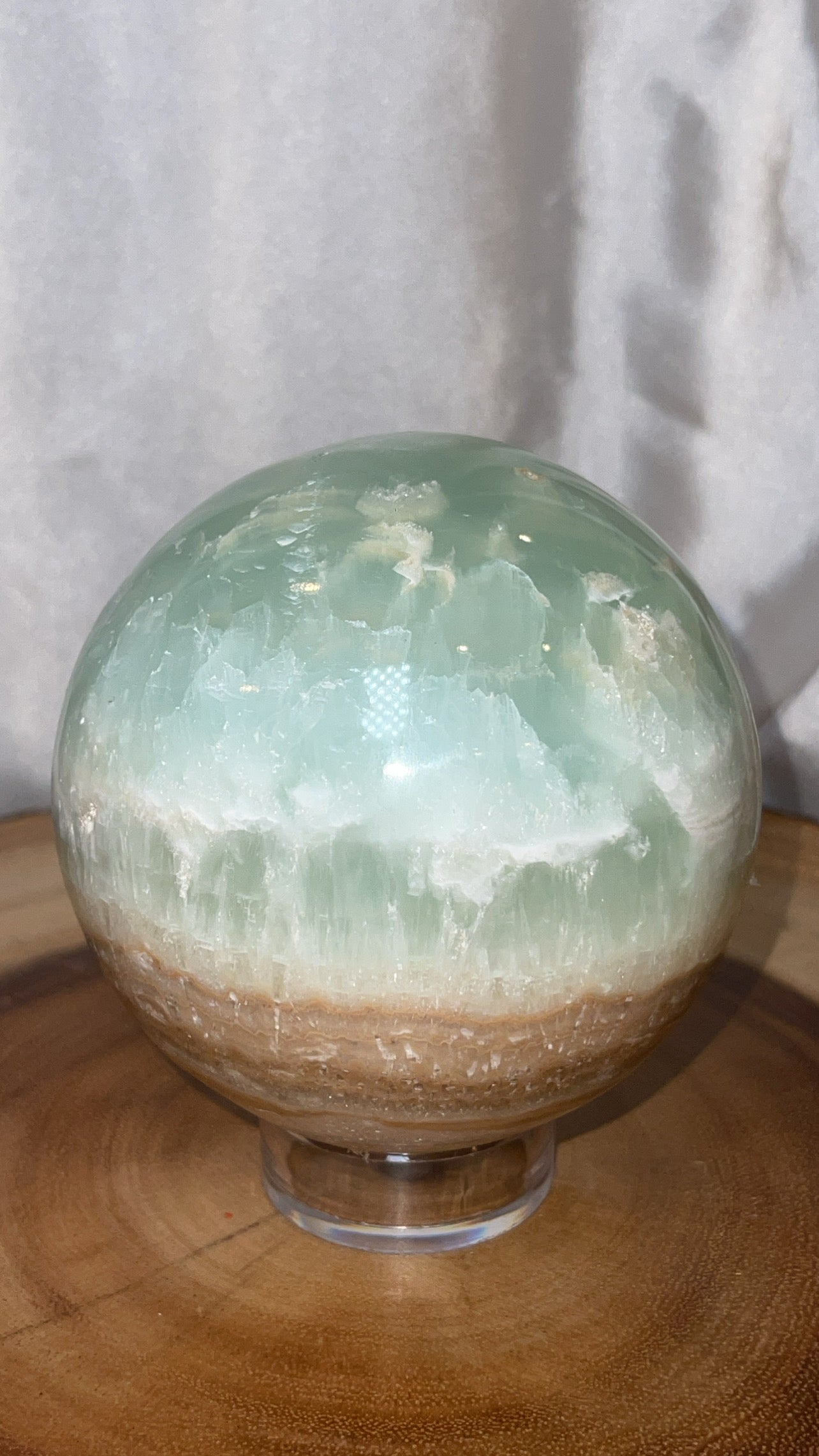Blue Caribbean Calcite XL Sphere (98mm)