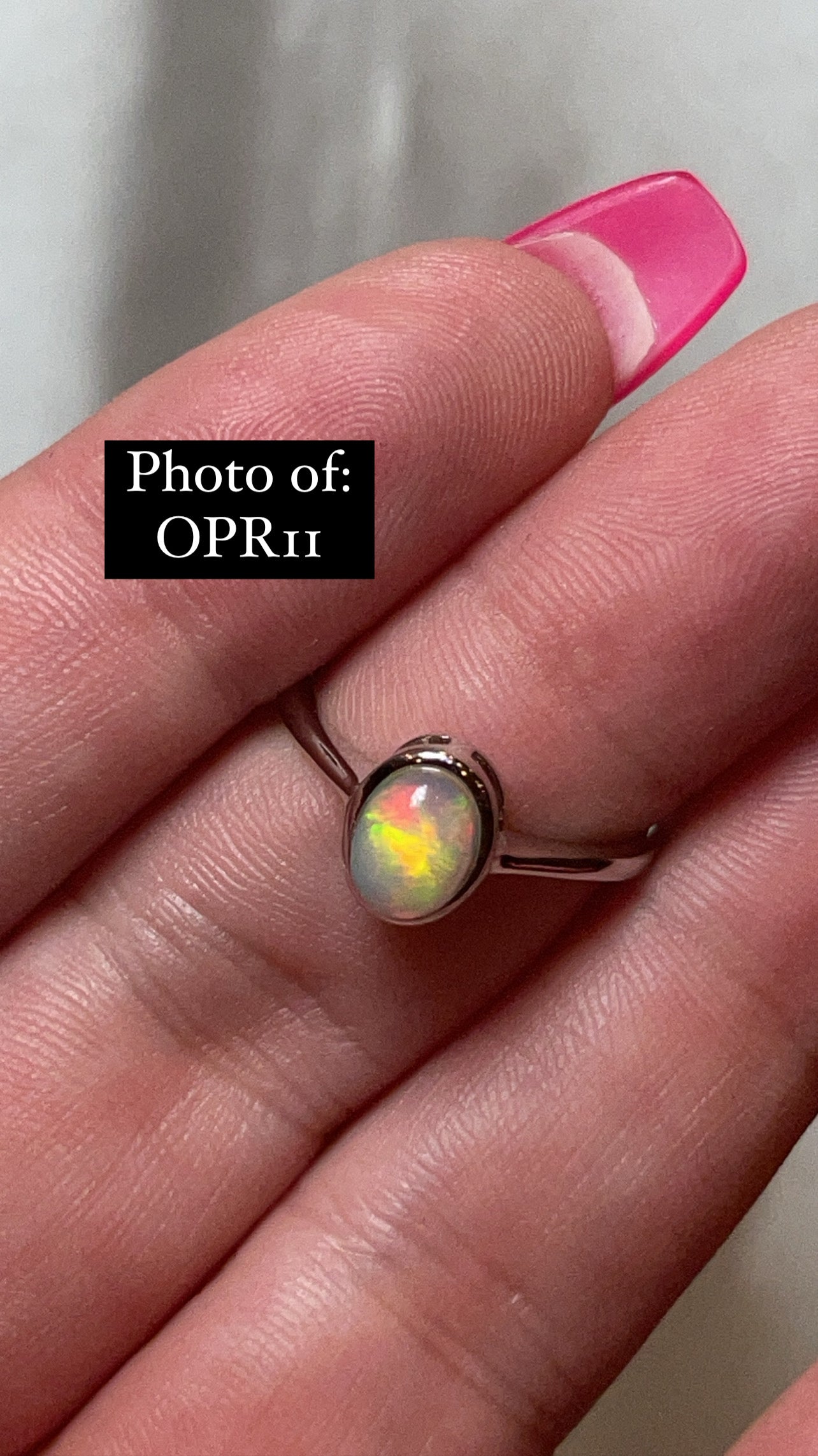 Ethiopian Welo Opal 925 Sterling Silver Adjustable Ring (Choose Your Own)