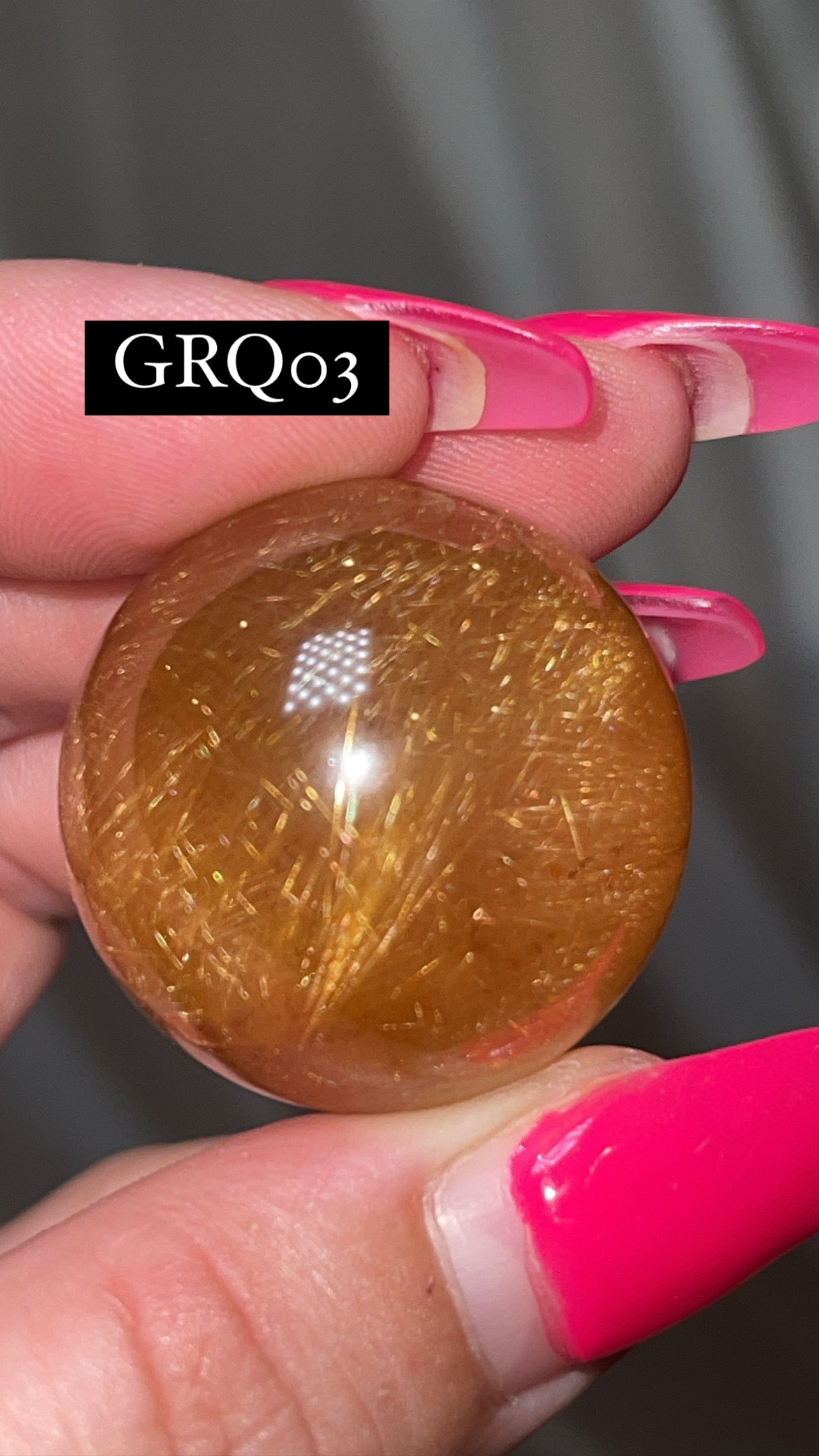 Gold Rutile Quartz AAA Sphere