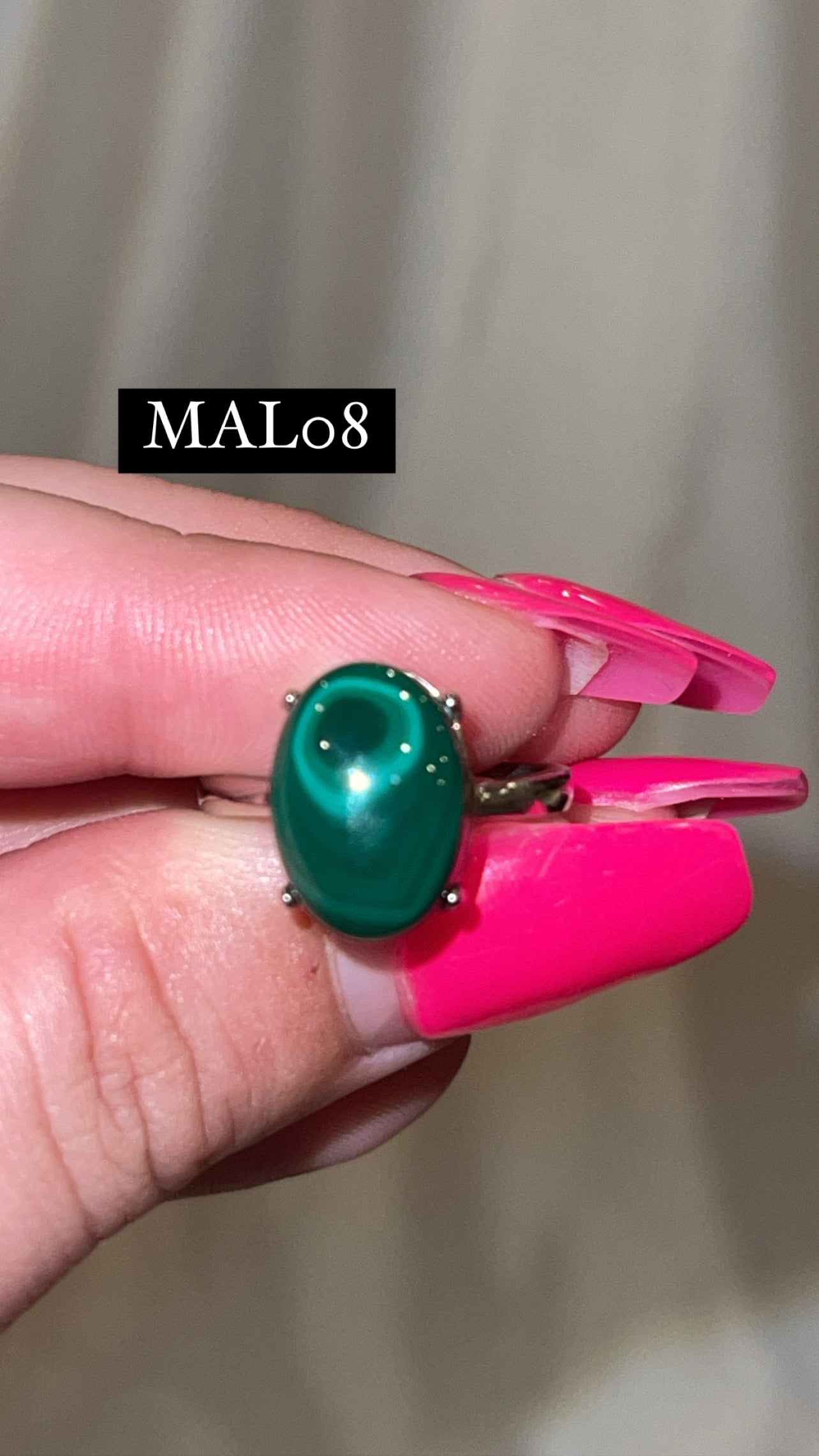 Malachite AAA Adjustable Ring (Choose Your Own)