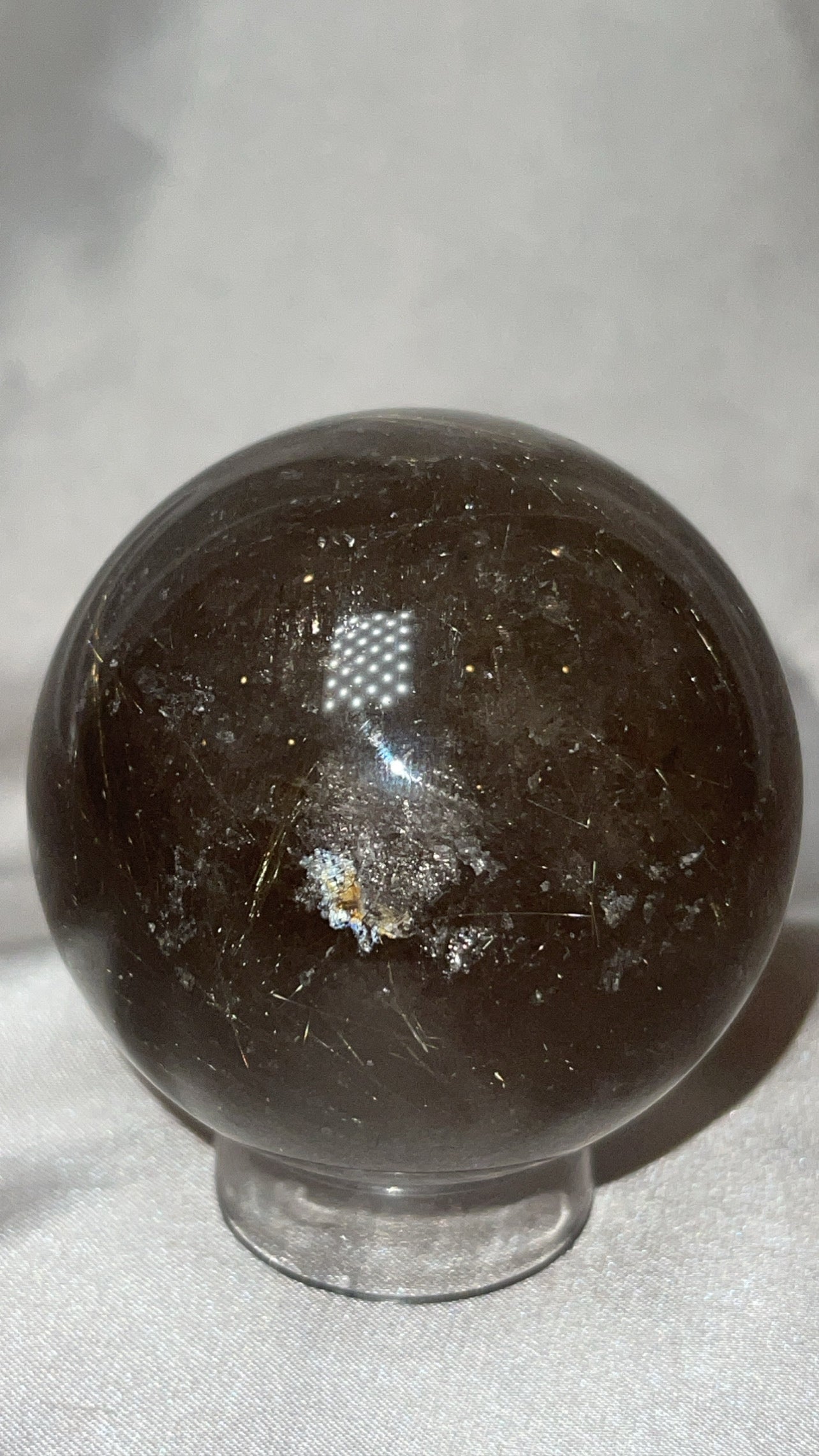 Smoky Gold Rutile Quartz Sphere (60mm)
