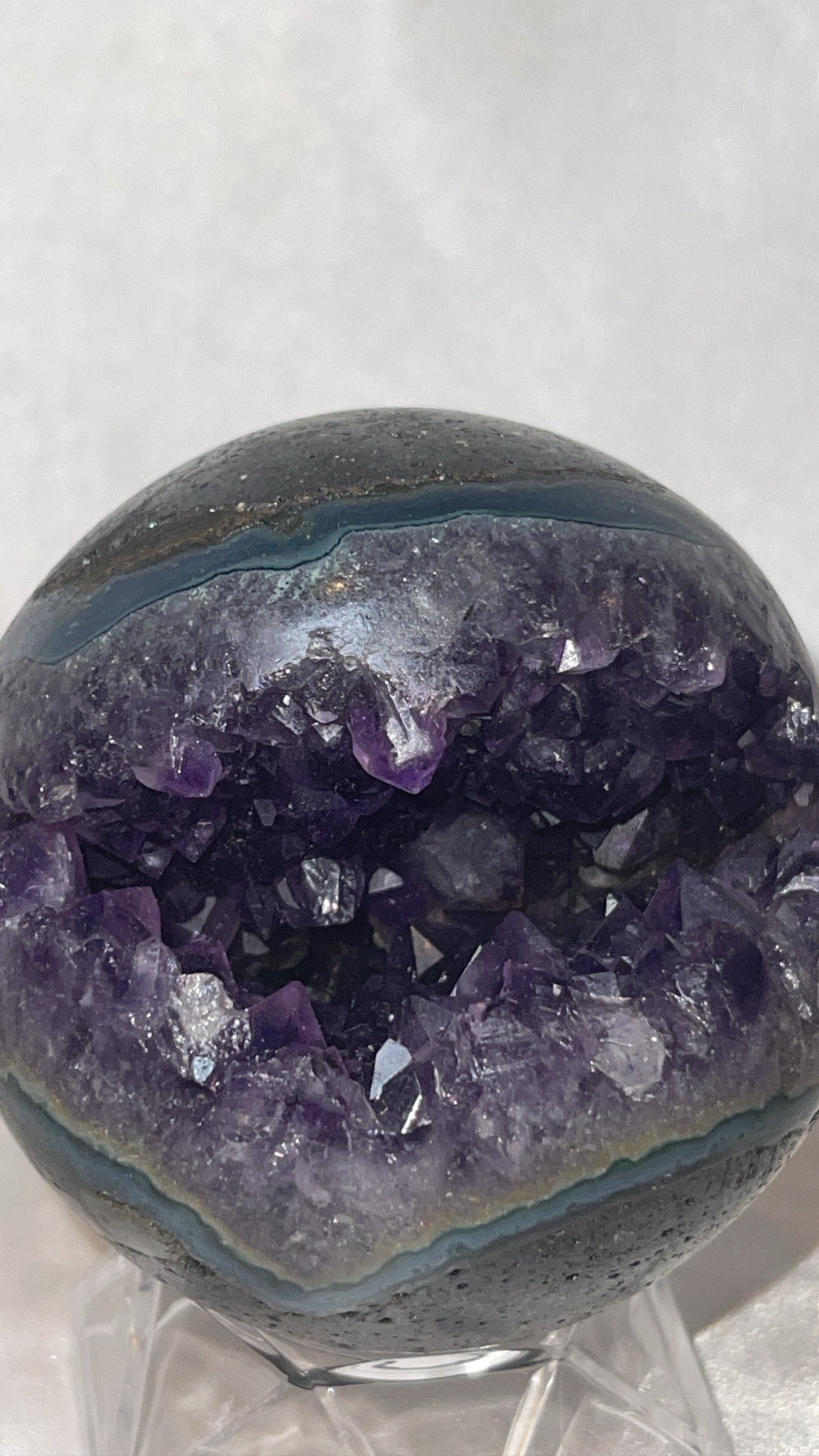 Amethyst High Grade Geode Sphere (70mm)