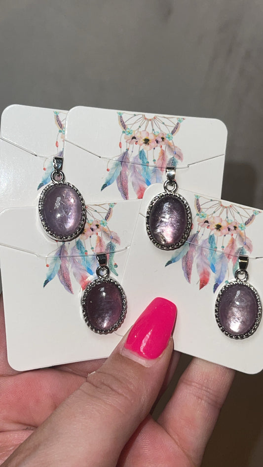 Gem Lepidolite Pendant