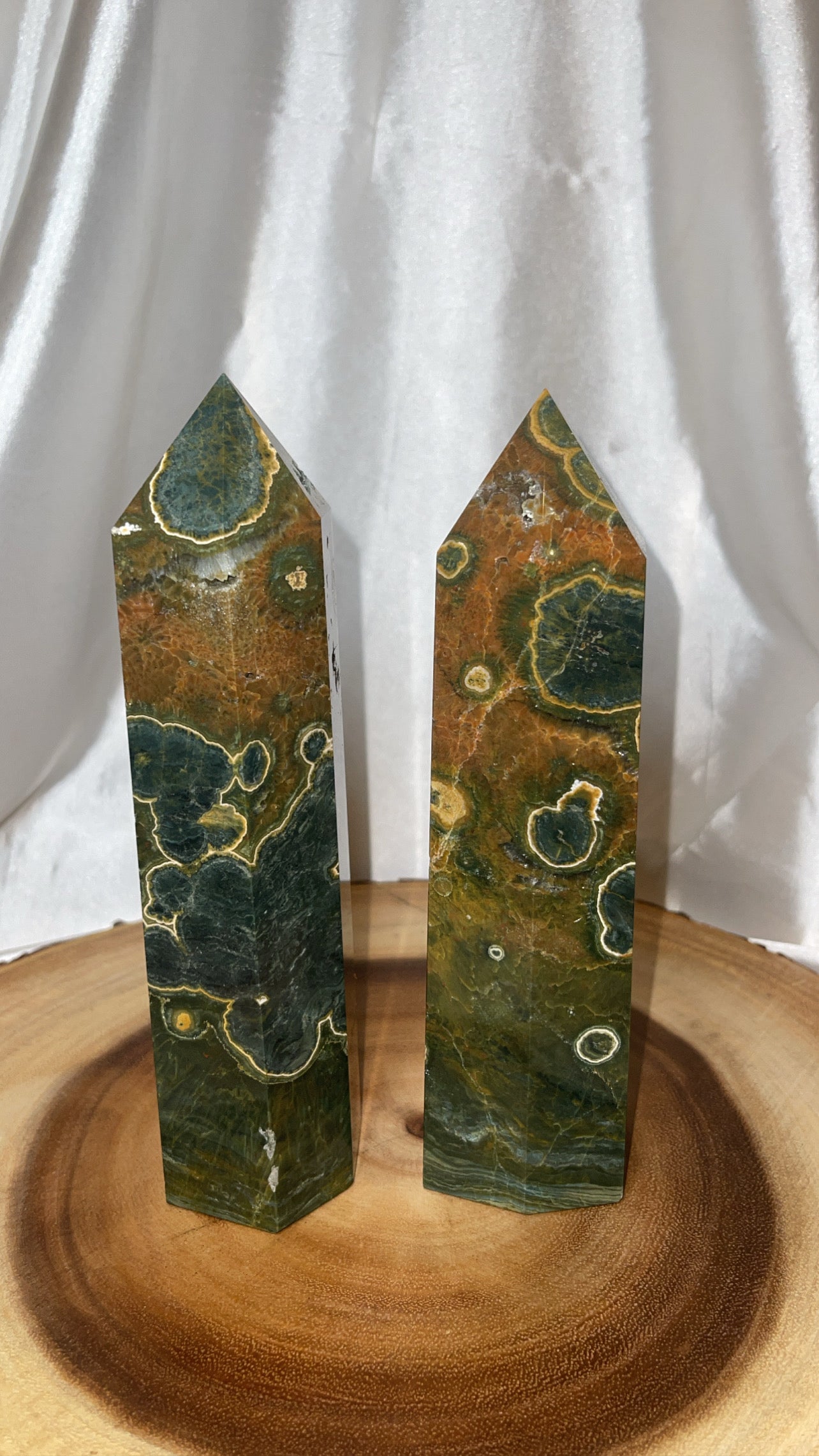 Green Ocean Jasper Large Tower