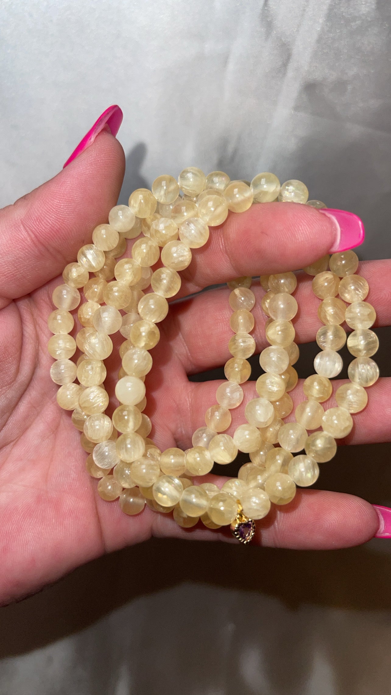 Gold Lepidolite/Muscovite 6mm Bracelet